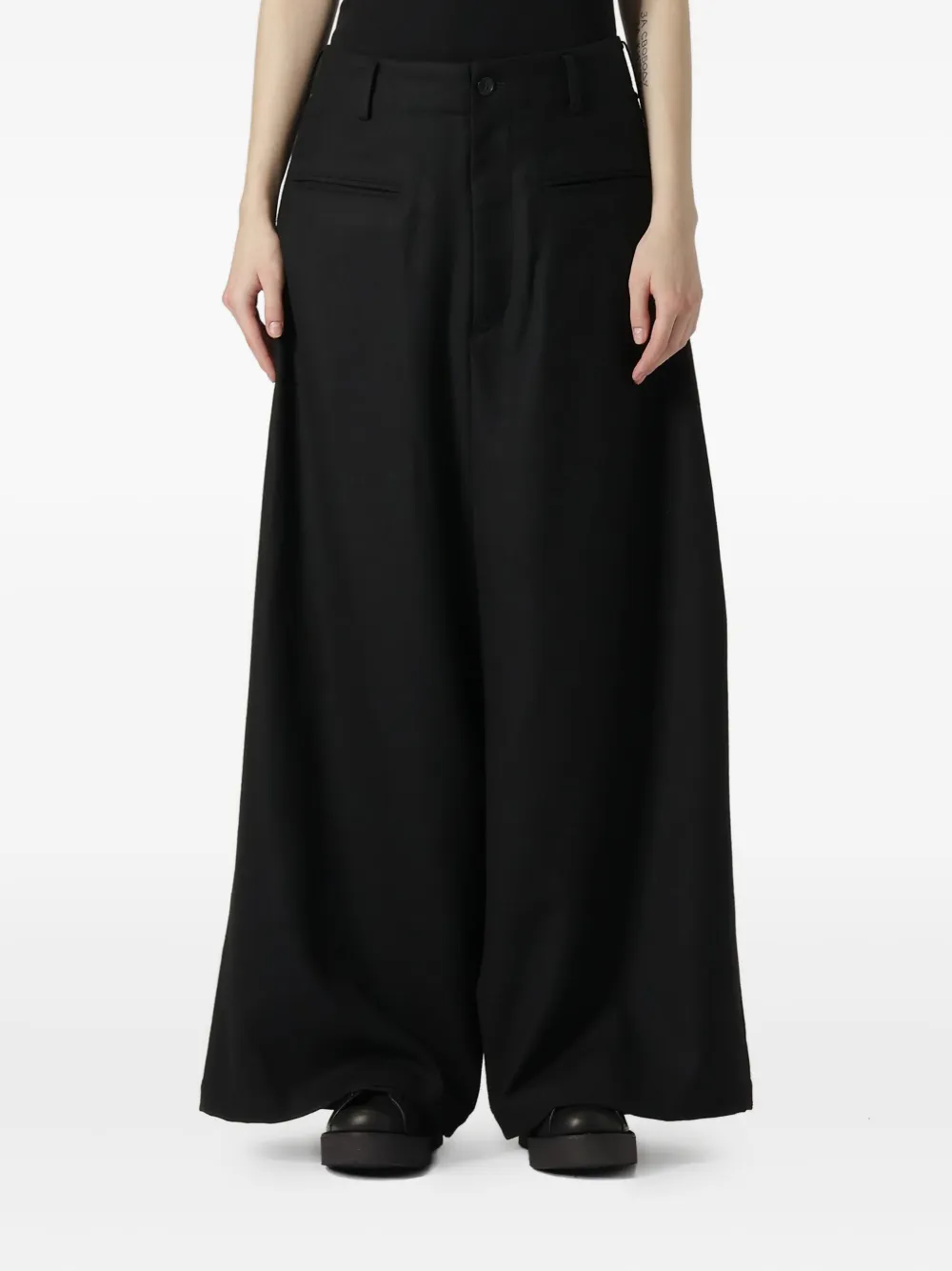 Брюки с шлевками для ремня Yohji Yamamoto, черный — фото 2