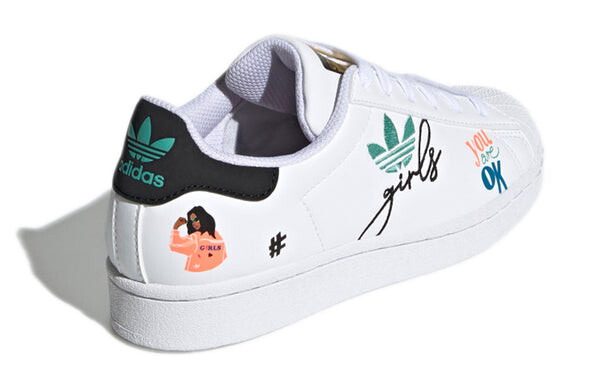 Кроссовки суперзвезда чистый Adidas, белый — фото 4