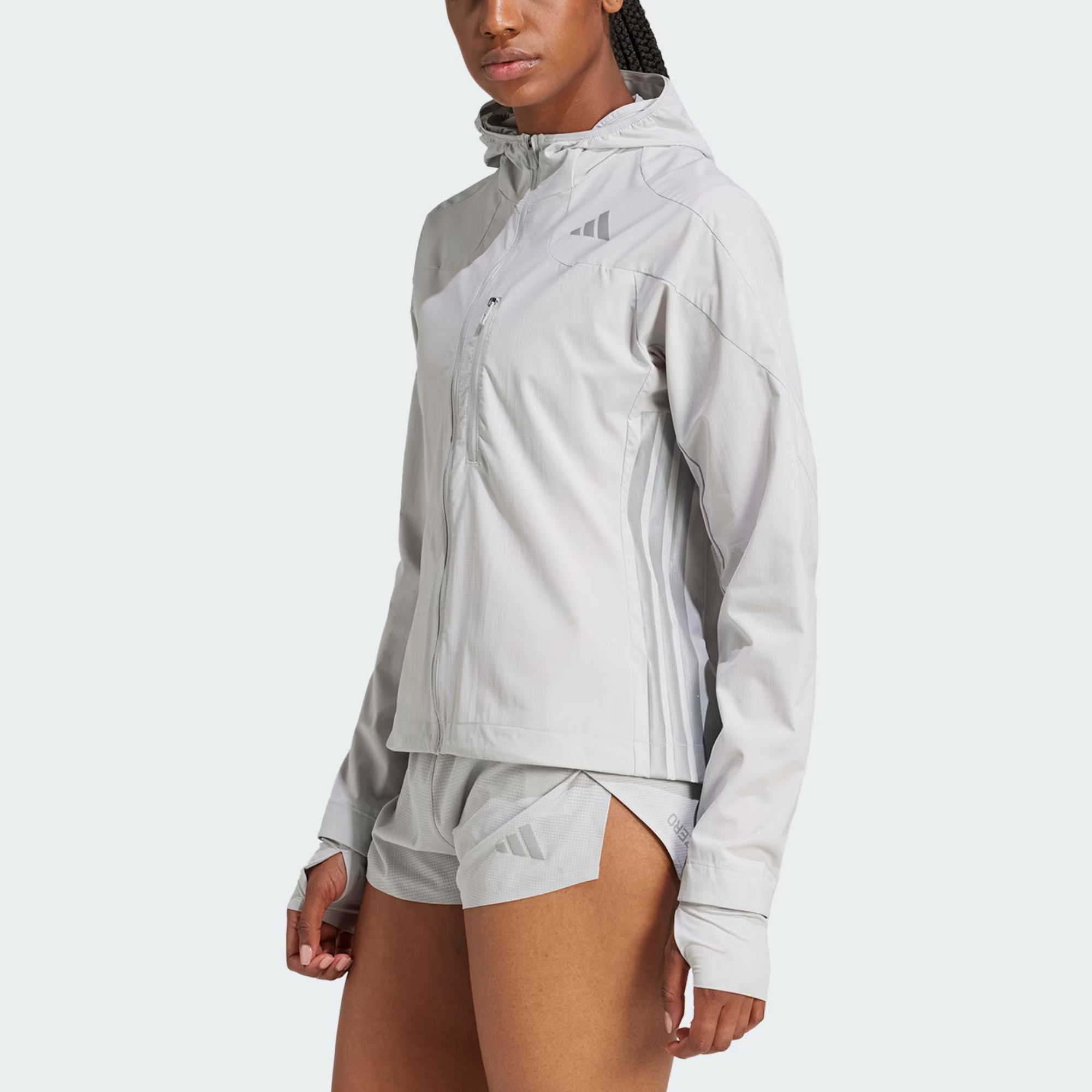 Adidas Женская куртка светло-серая, Light Gray — фото 4