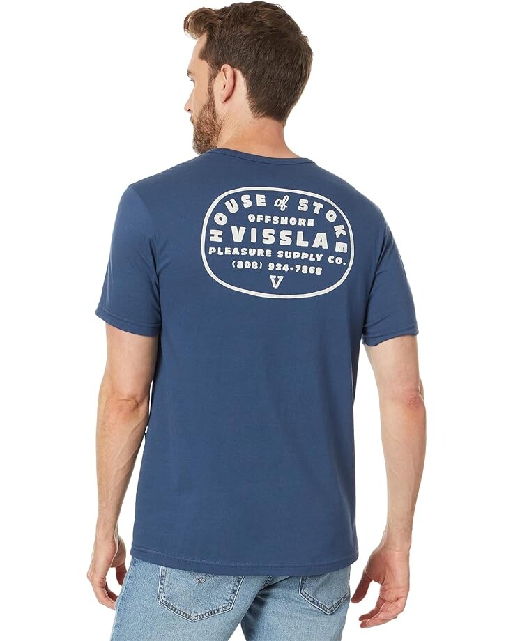 

Футболка VISSLA House of Stoke Organic Short Sleeve Tee, цвет Dark Denim