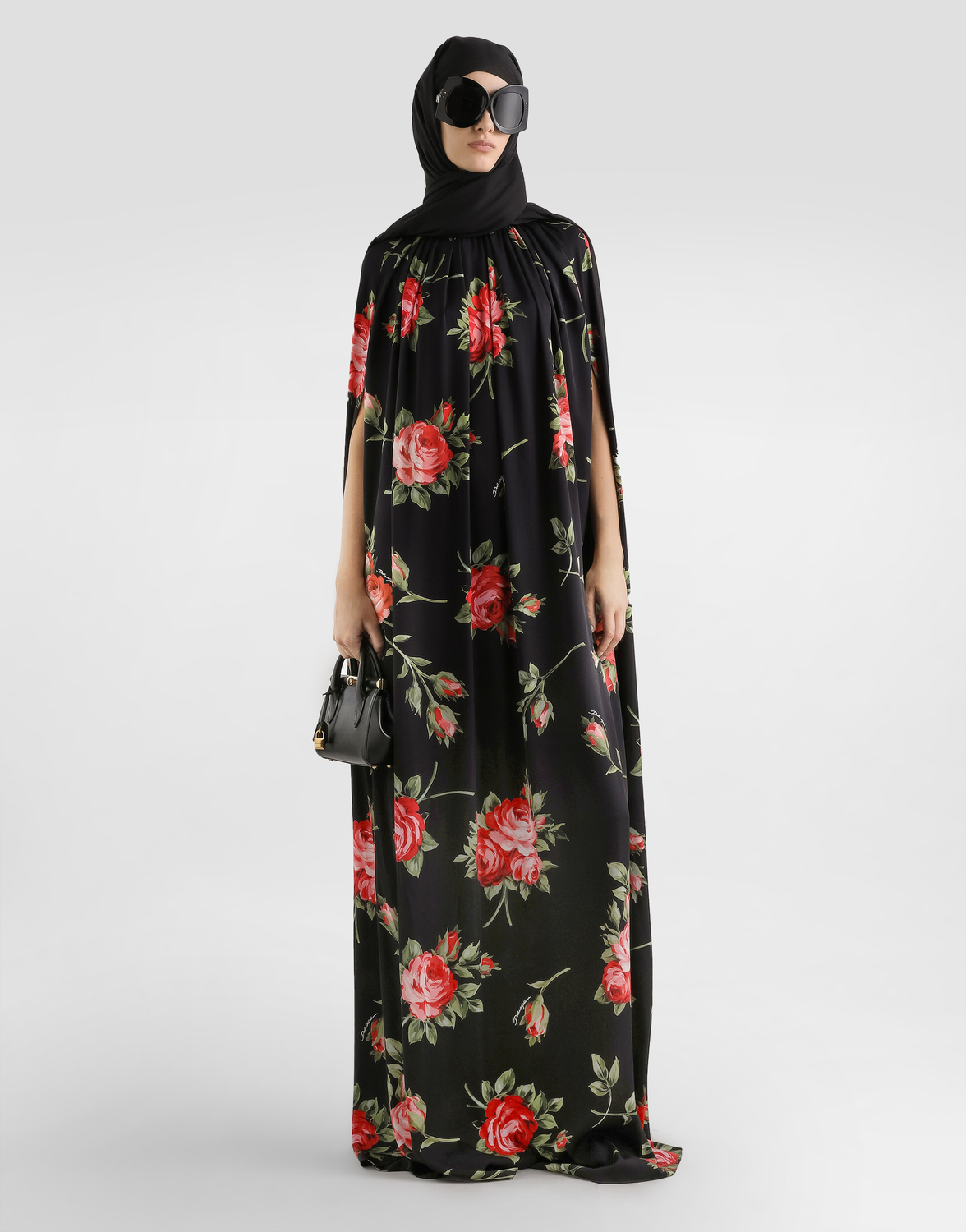Платье-туника с принтом "букет роз" DOLCE & GABBANA, мультиколор — фото 2