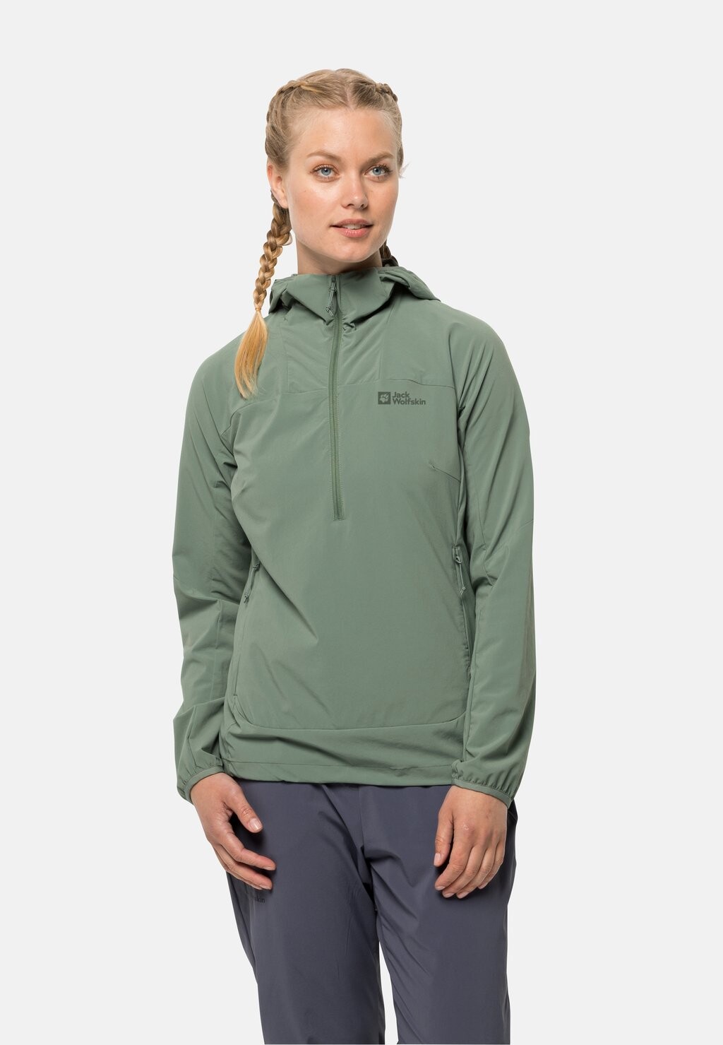 

Куртка Softshell PRELIGHT OVERHEAD Jack Wolfskin, цвет picnic green