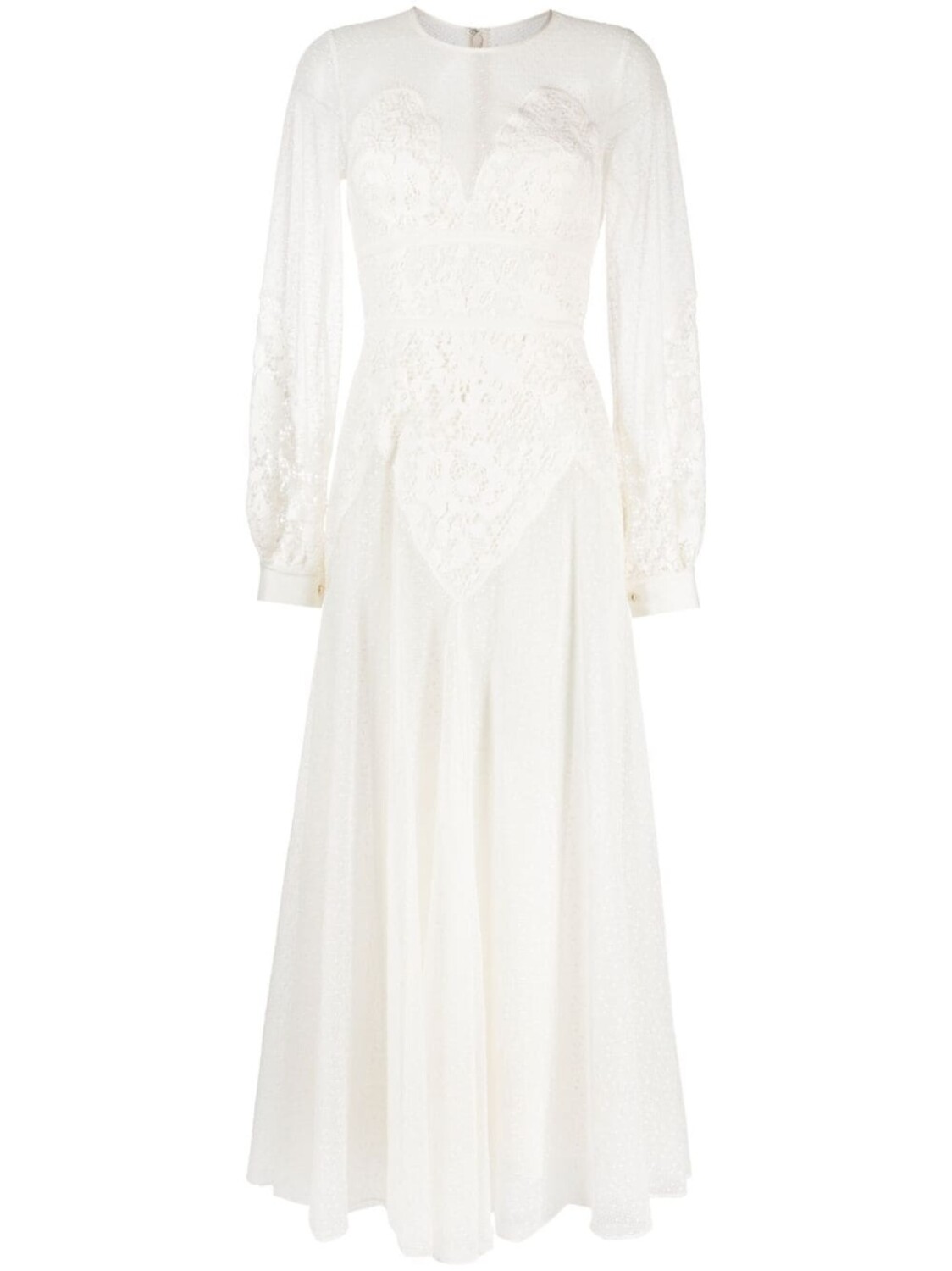 

Elie Saab кружевное платье макси, белый