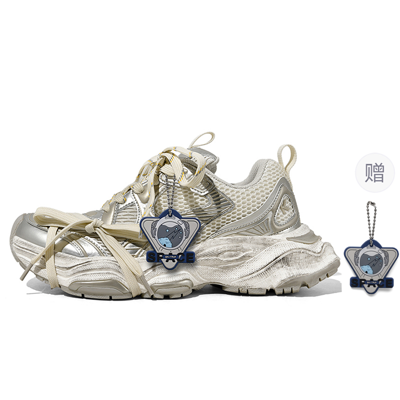 

SK.TRIP Когтистые амортизирующие противоскользящие износостойкие облегченные утолщенные низкие кроссовки для увеличения роста унисекс Phantom Gray на шнуровке с подарком