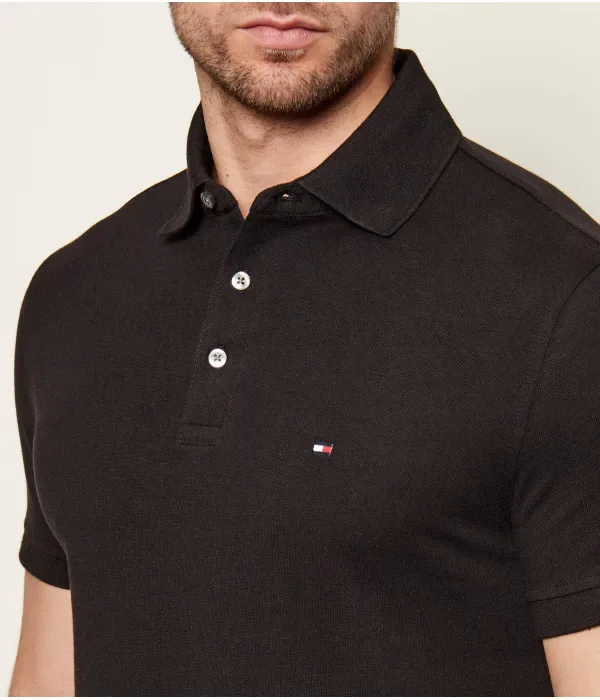 Поло 1985 slim fit Tommy Hilfiger, черный — фото 4