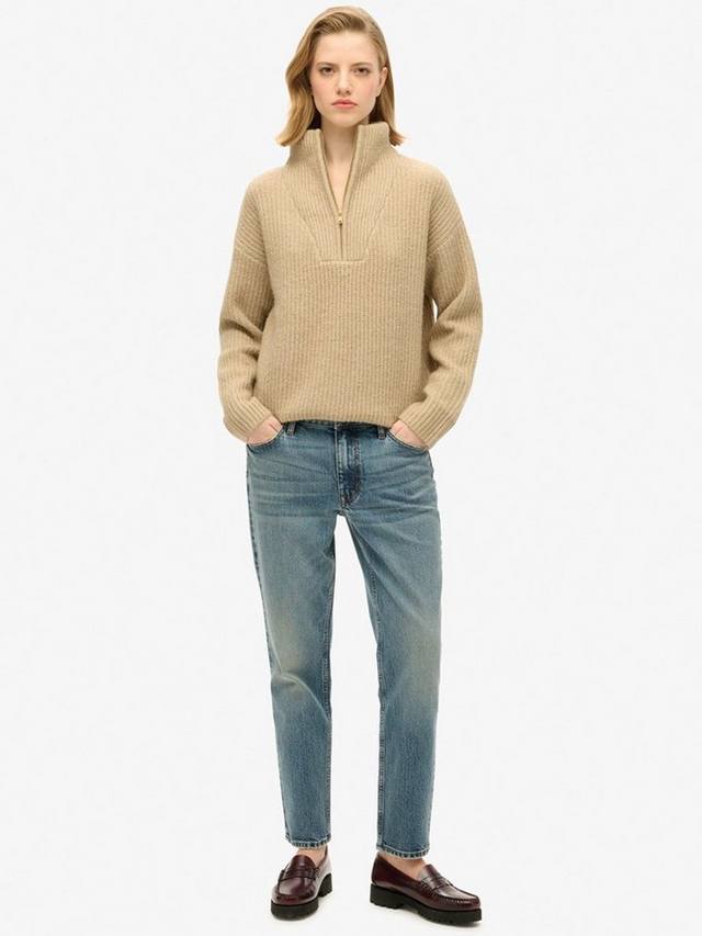 

Облегающие джинсы средней посадки Superdry, цвет Logan Vintage Dark Blue