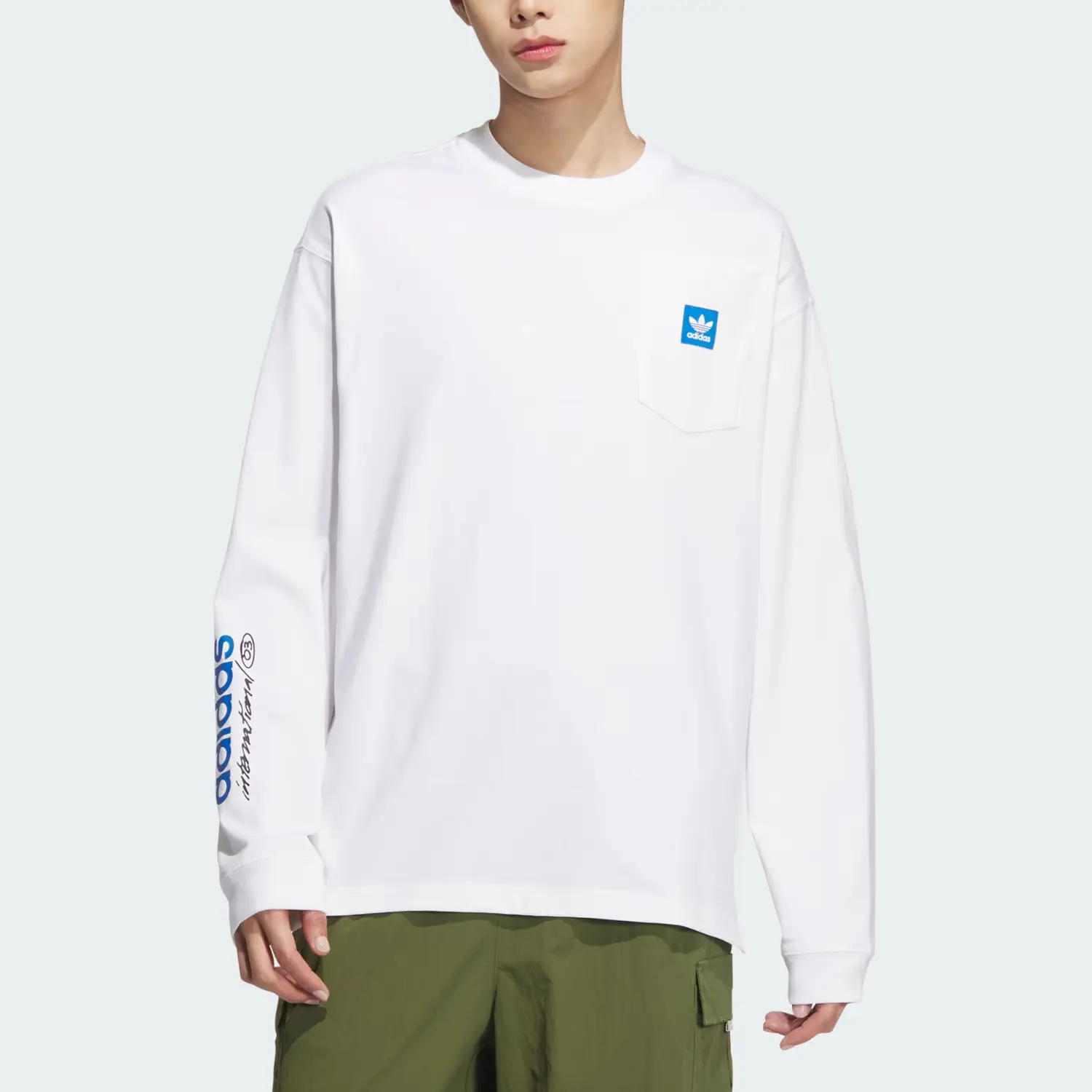 Adidas Originals Футболка с длинным рукавом city skate мужская white — фото 4