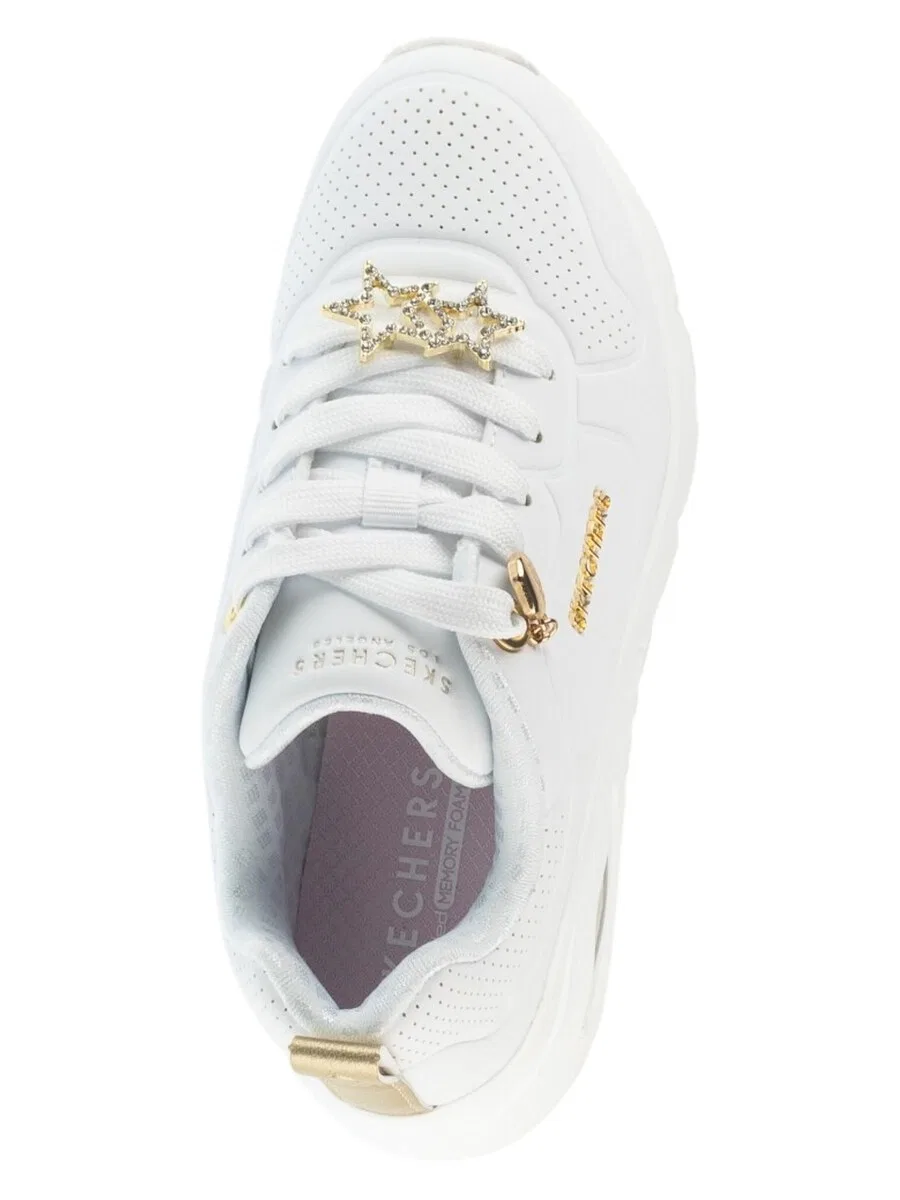 Кроссовки SKECHERS 'Uno Gen1 - Trendy Jewels' белого цвета — фото 4