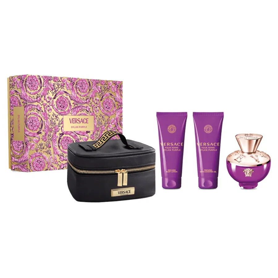Парфюмерная вода Versace Pour Femme Dylan Purple, 100 мл, набор 4 предмета