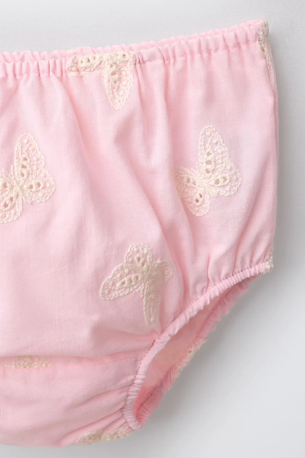 Платье и трусики с вышивкой в виде бабочек ZARA, Pink — фото 4