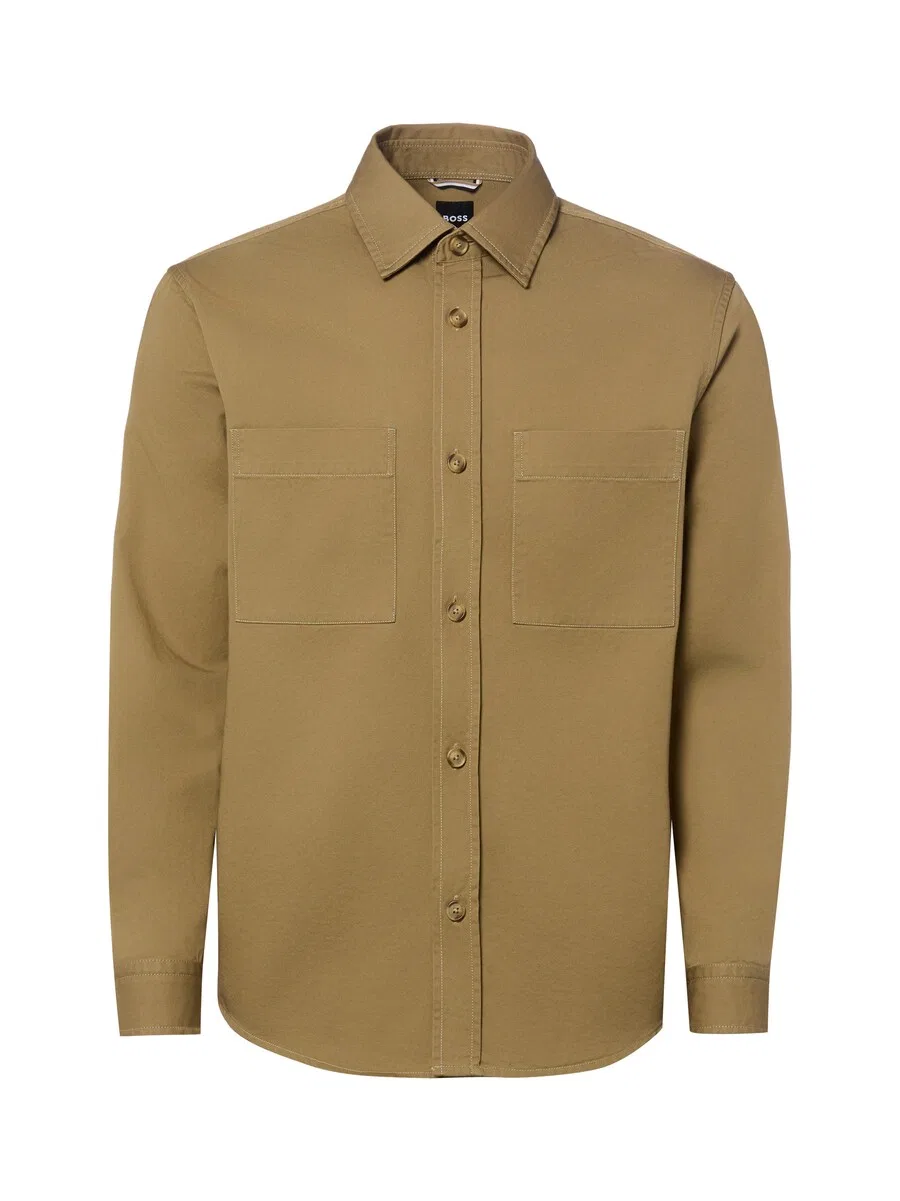 Рубашка на пуговицах BOSS Comfort fit Button Up Shirt 'Owen' оливкового цвета