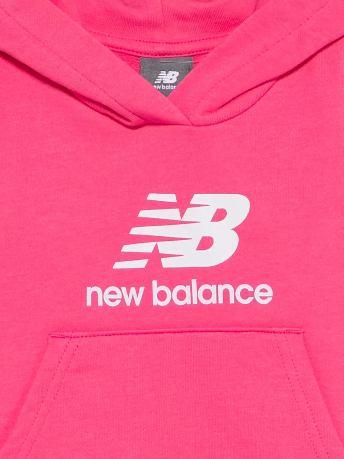 Худи с карманом-кенгуру розовое New Balance, розовый — фото 2