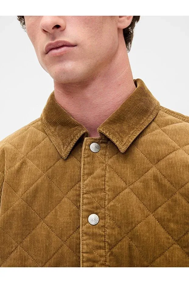 Мужская куртка-рубашка с принтом Gap, Light Brown-001 — фото 3
