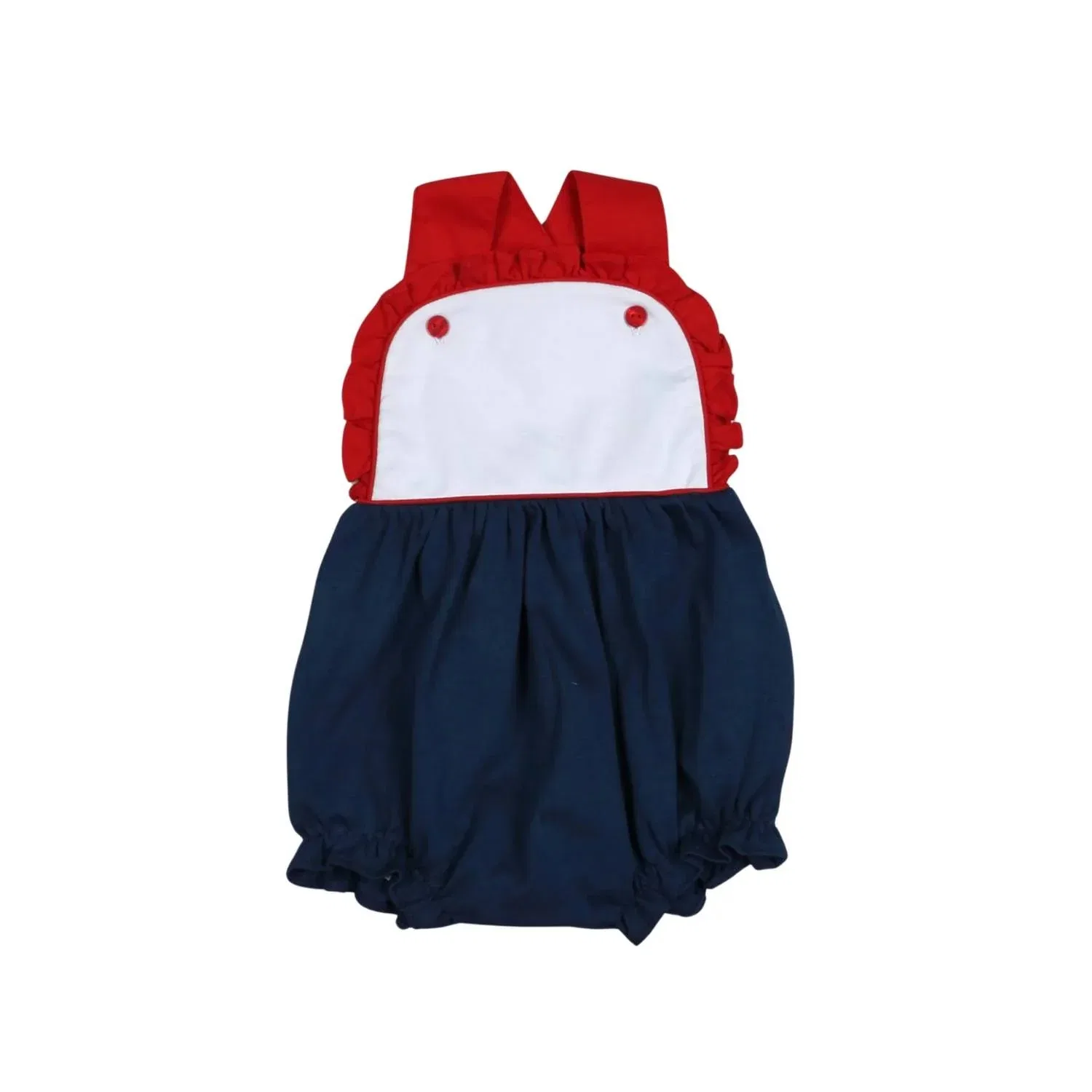Детский боди-комбинезон с принтом Patriotic Pima Sun Bubble BABY LOREN, Red And Blue