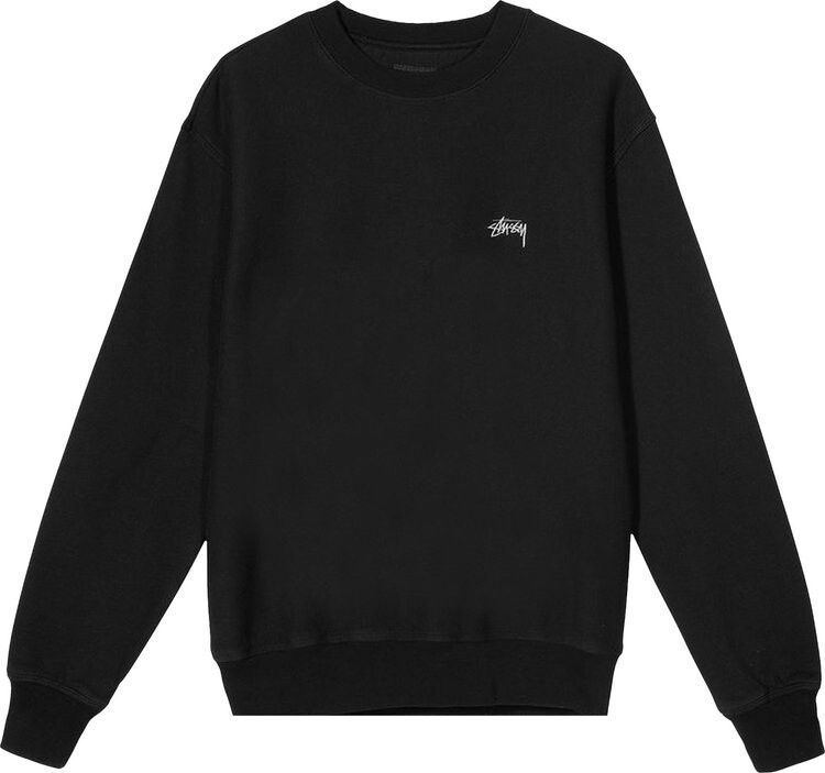

Толстовка Stussy Stock Logo Crew 'Black', черный