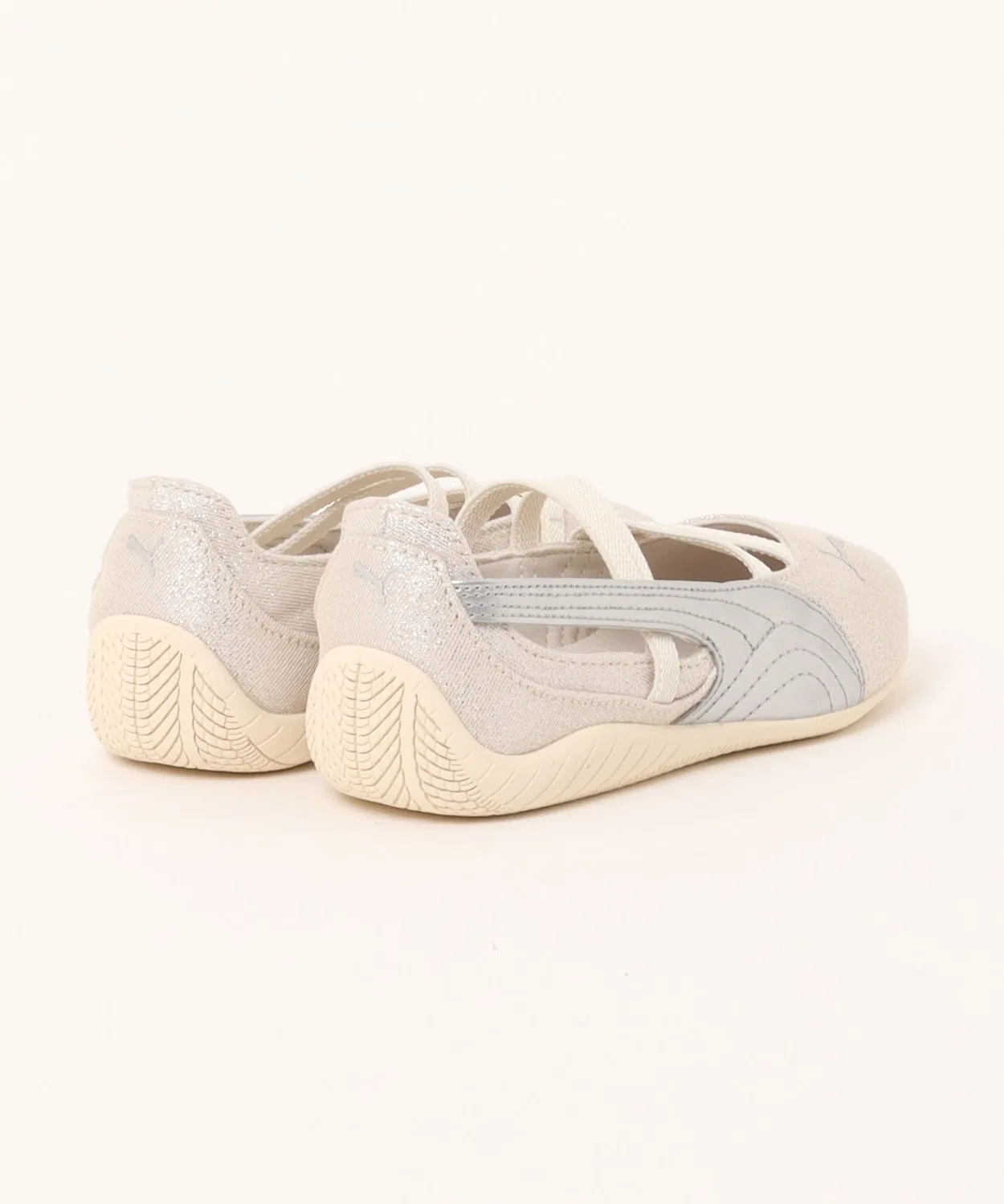 Детские кроссовки без шнуровки с блеском Speedcat Ballet Let It Shine PUMA, Silver Fog — фото 2