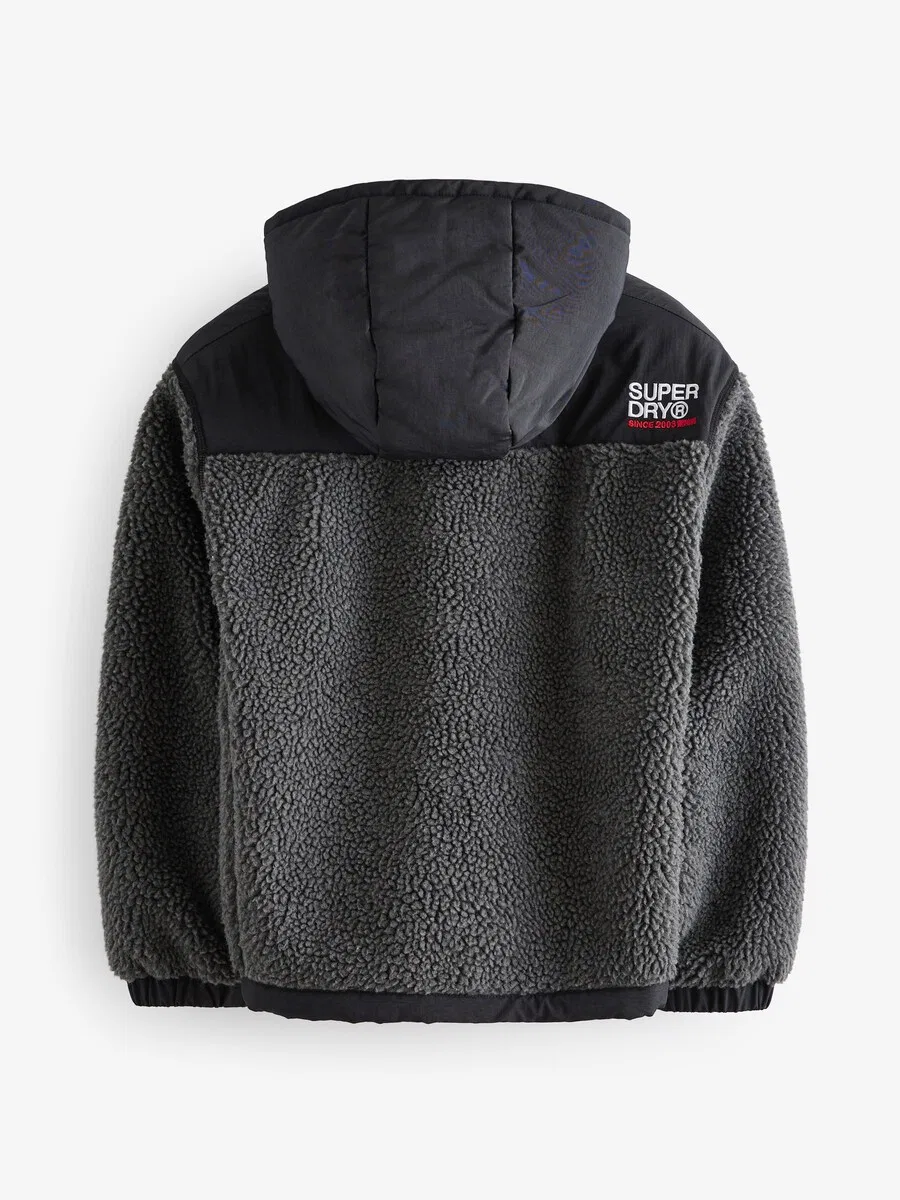 Флисовая куртка Superdry & Co черного цвета с пятнистым рисунком — фото 2