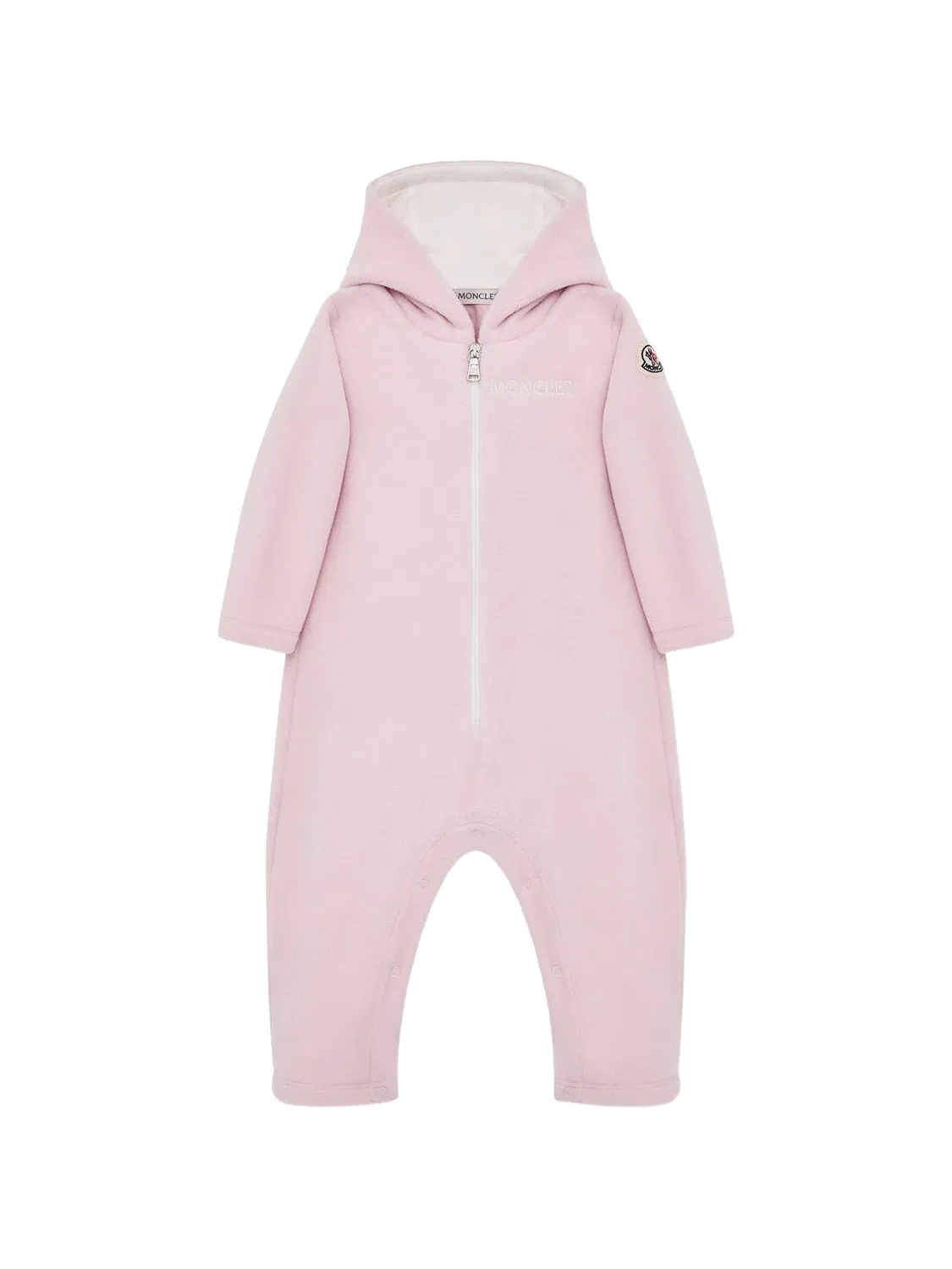 Комбинезон с капюшоном и ушками Moncler, розовый