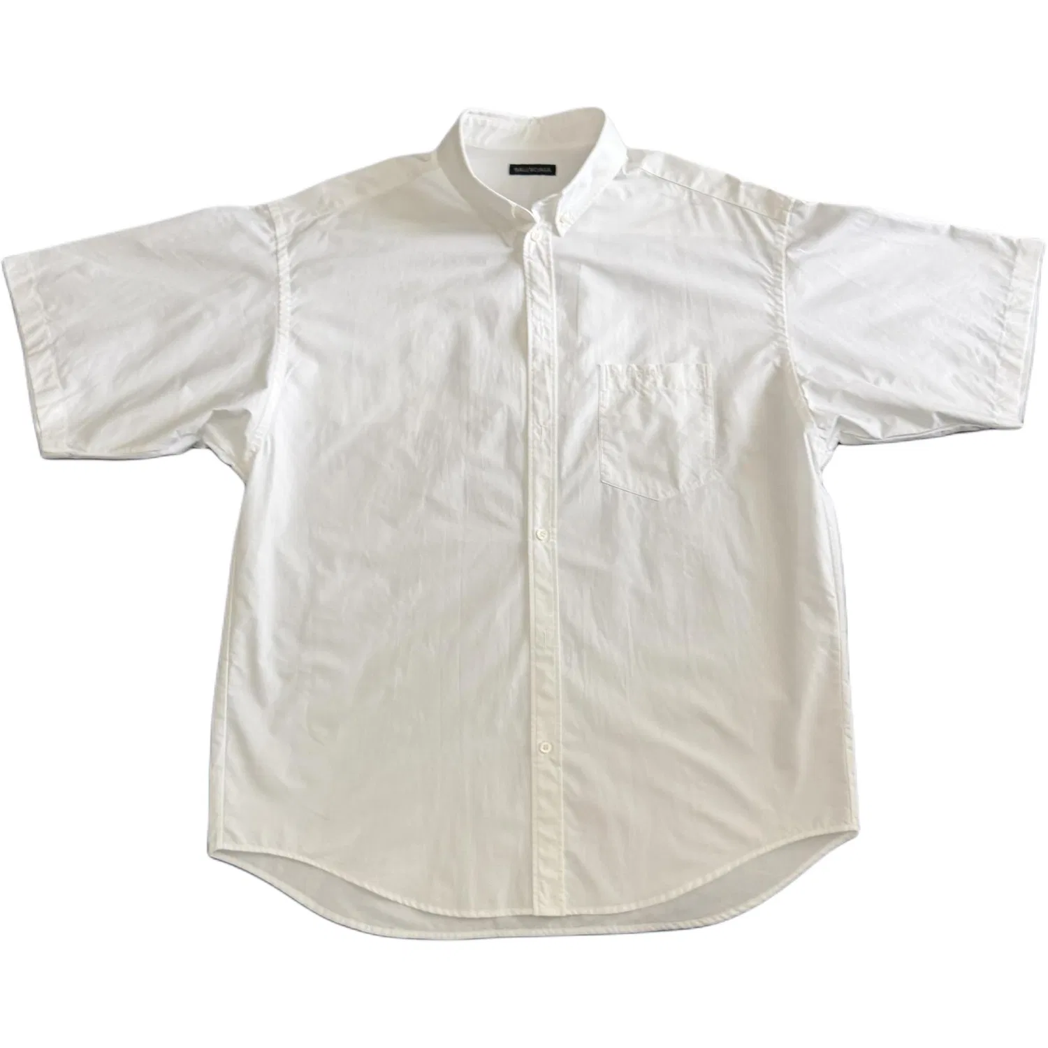 Белая рубашка с отложным воротником Balenciaga, White