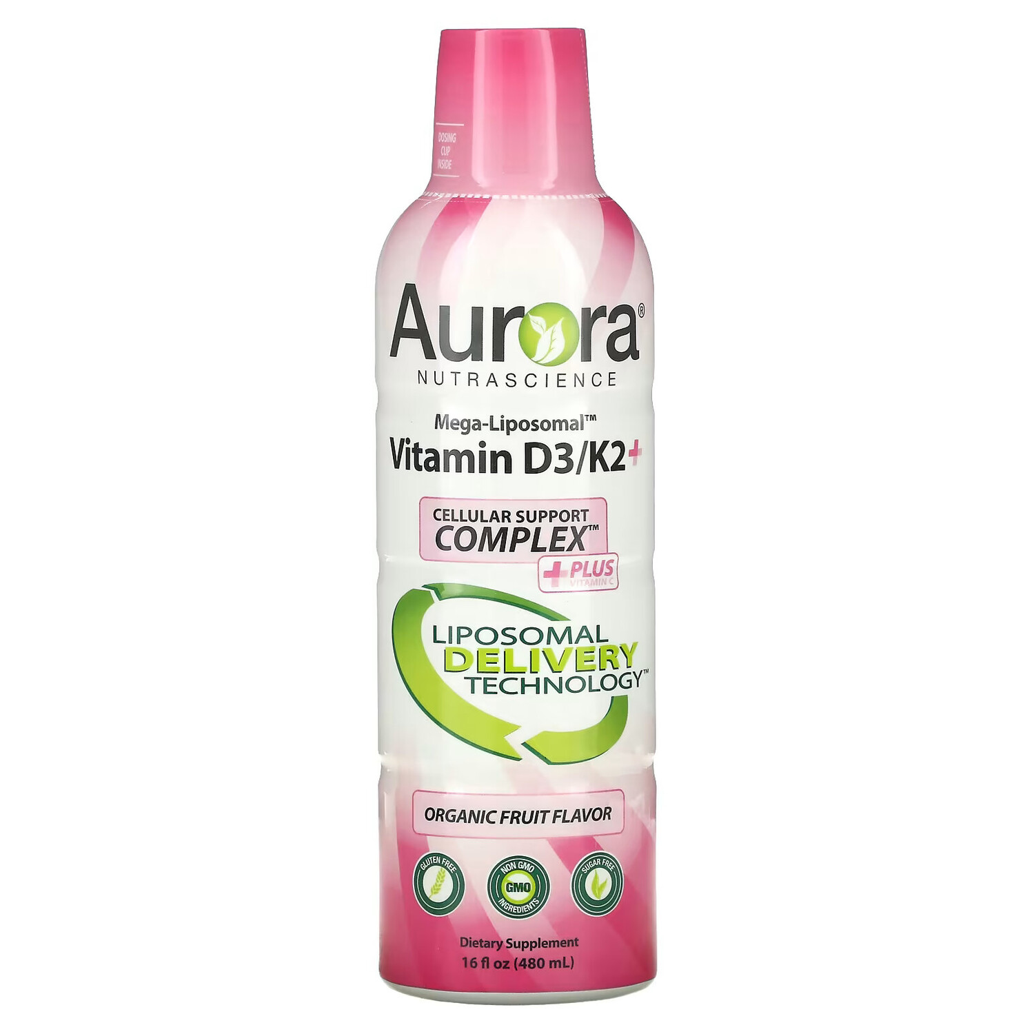 

Aurora Nutrascience, Mega-Liposomal Vitamin D3+, витамин D3, органический фруктовый вкус, 9000 МЕ, 480 мл (16 жидк. унций)