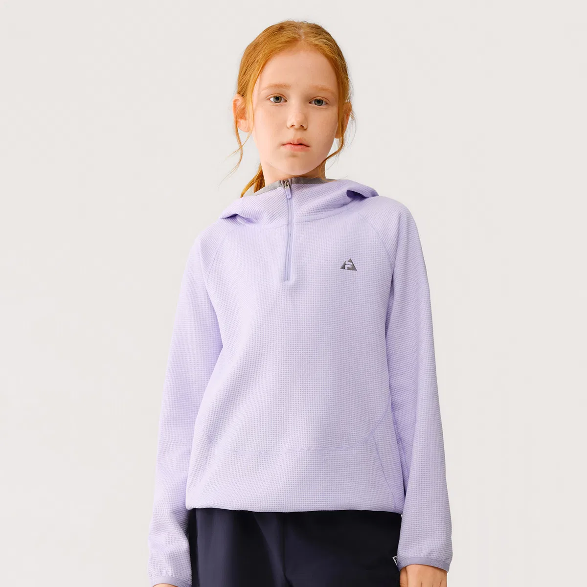 Детский свитшот с полуоткрытым воротником Light Purple FILA KIDS — фото 3