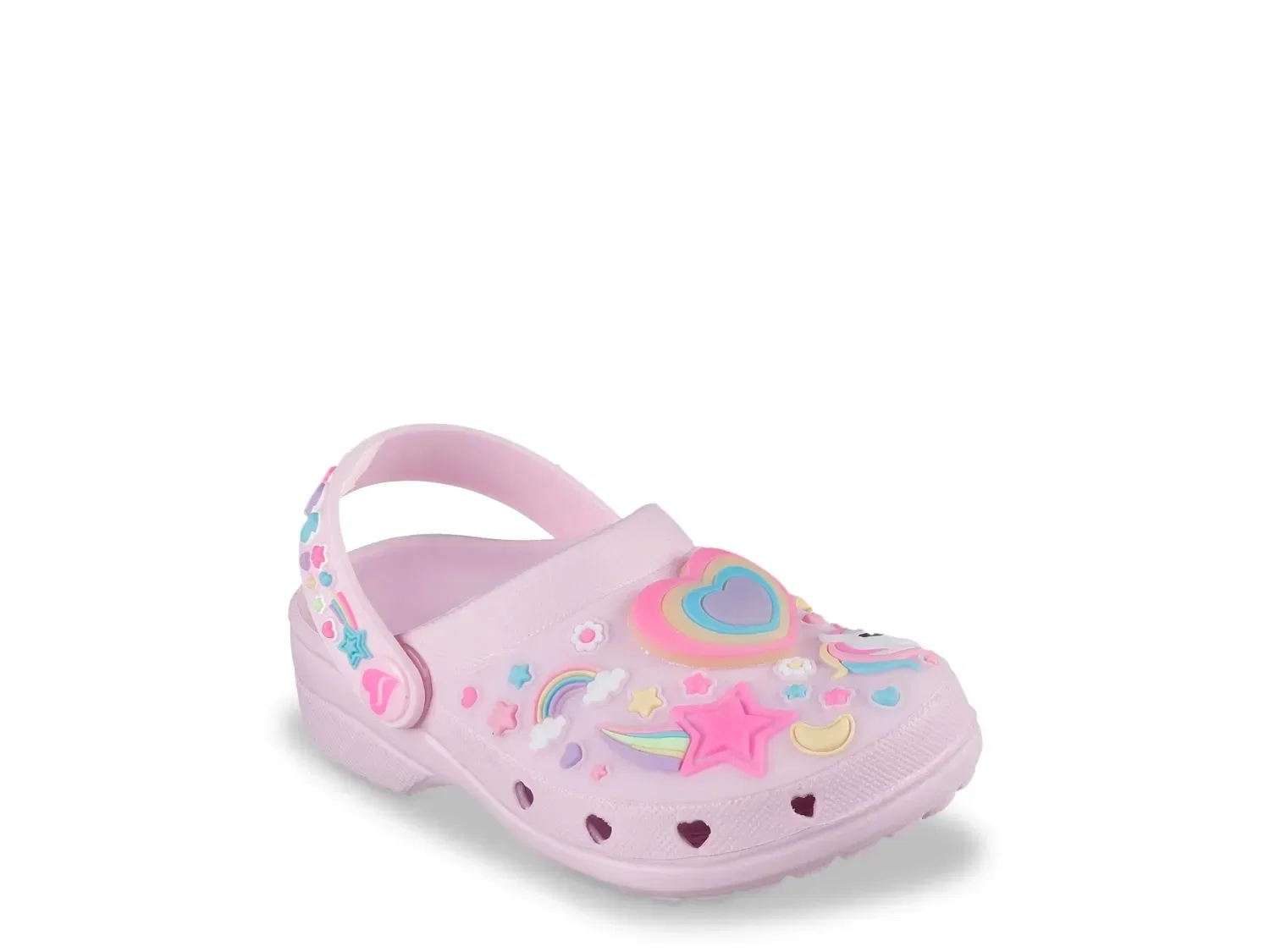 Клоги Foamies Heart Charmer Girly Land со светодиодами, Skechers, светло-розовый