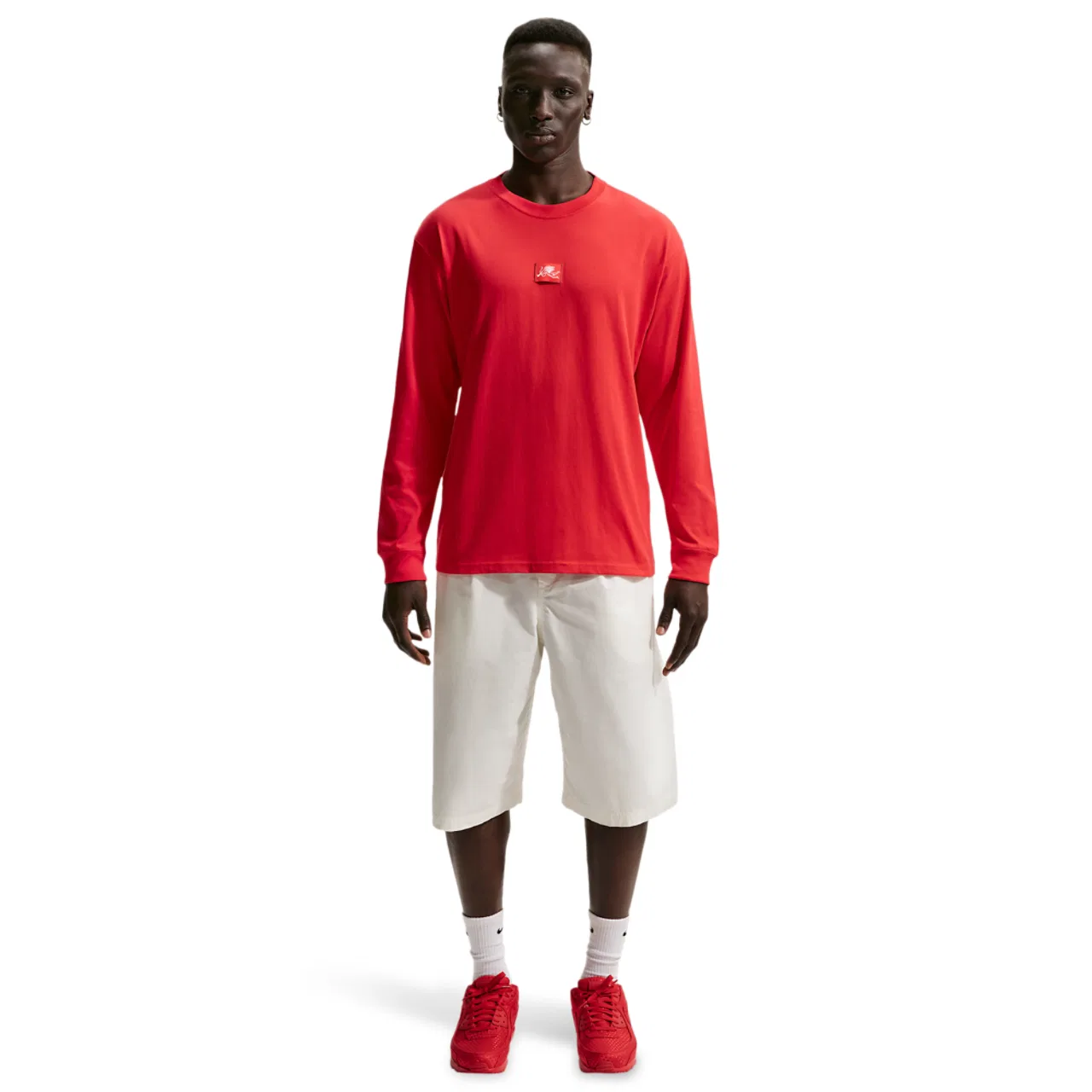 Мужская футболка с длинным рукавом Loose Long Sleeve Tee Nike, цвет University Red — фото 3