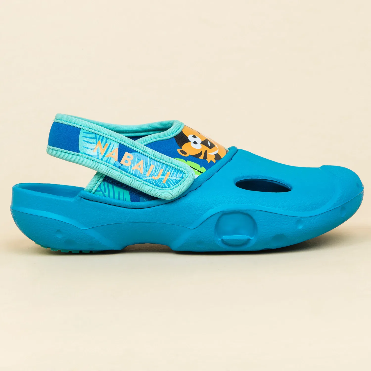 Детские шлепанцы для бассейна с ремешком Tiger Decathlon, Azurblau — фото 2