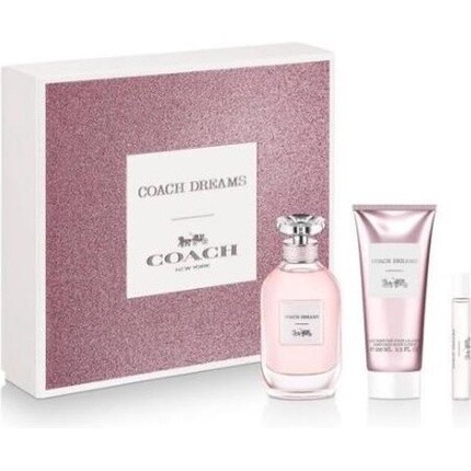 Coach Dreams -- 3 унции парфюмированной воды спрея + 3,3 унции лосьона для тела + 0,25 унции мини-спрея Edp для женщин, подарочный набор — фото 2