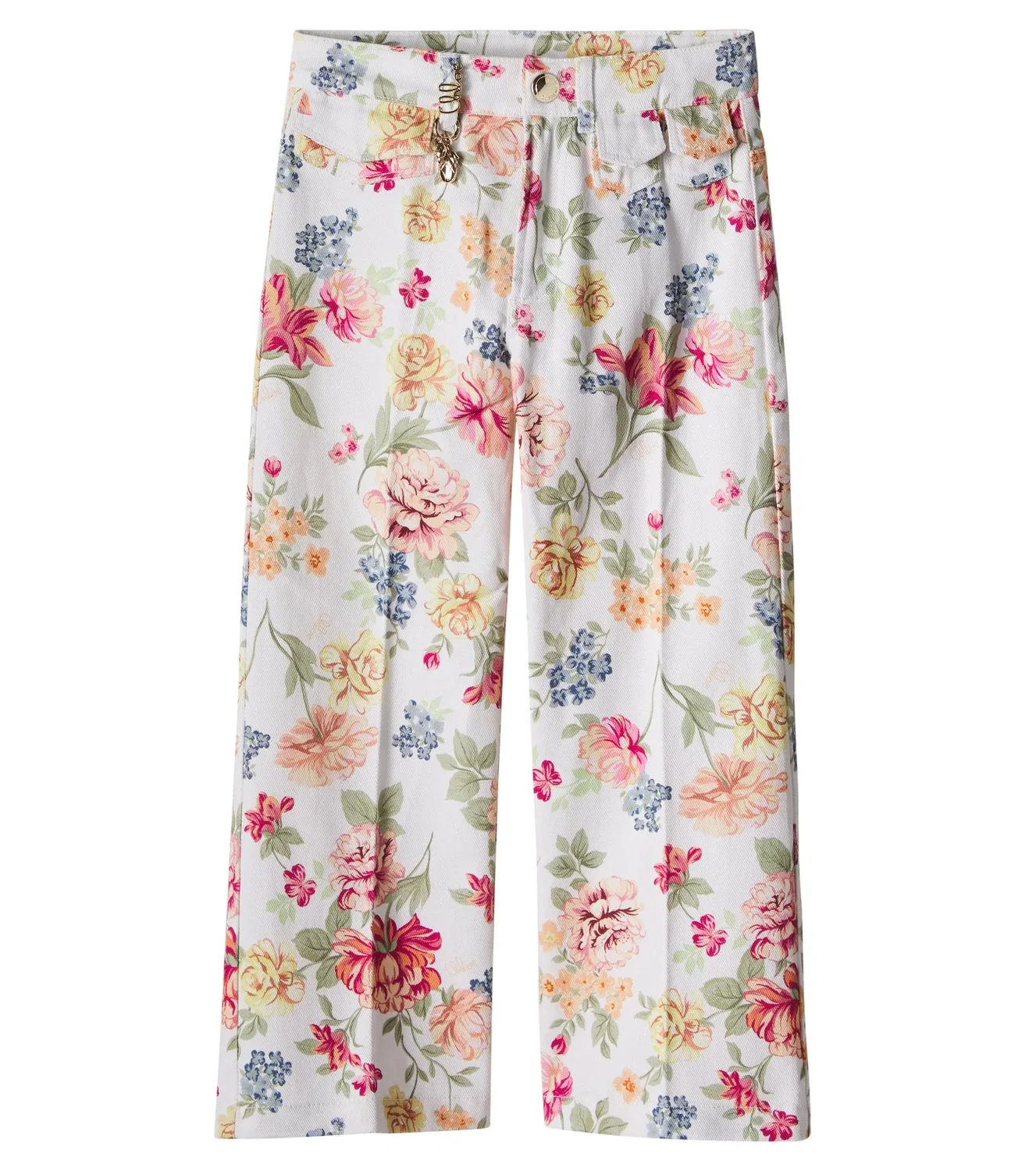 Брюки хлопковые Chloé Kids, белый