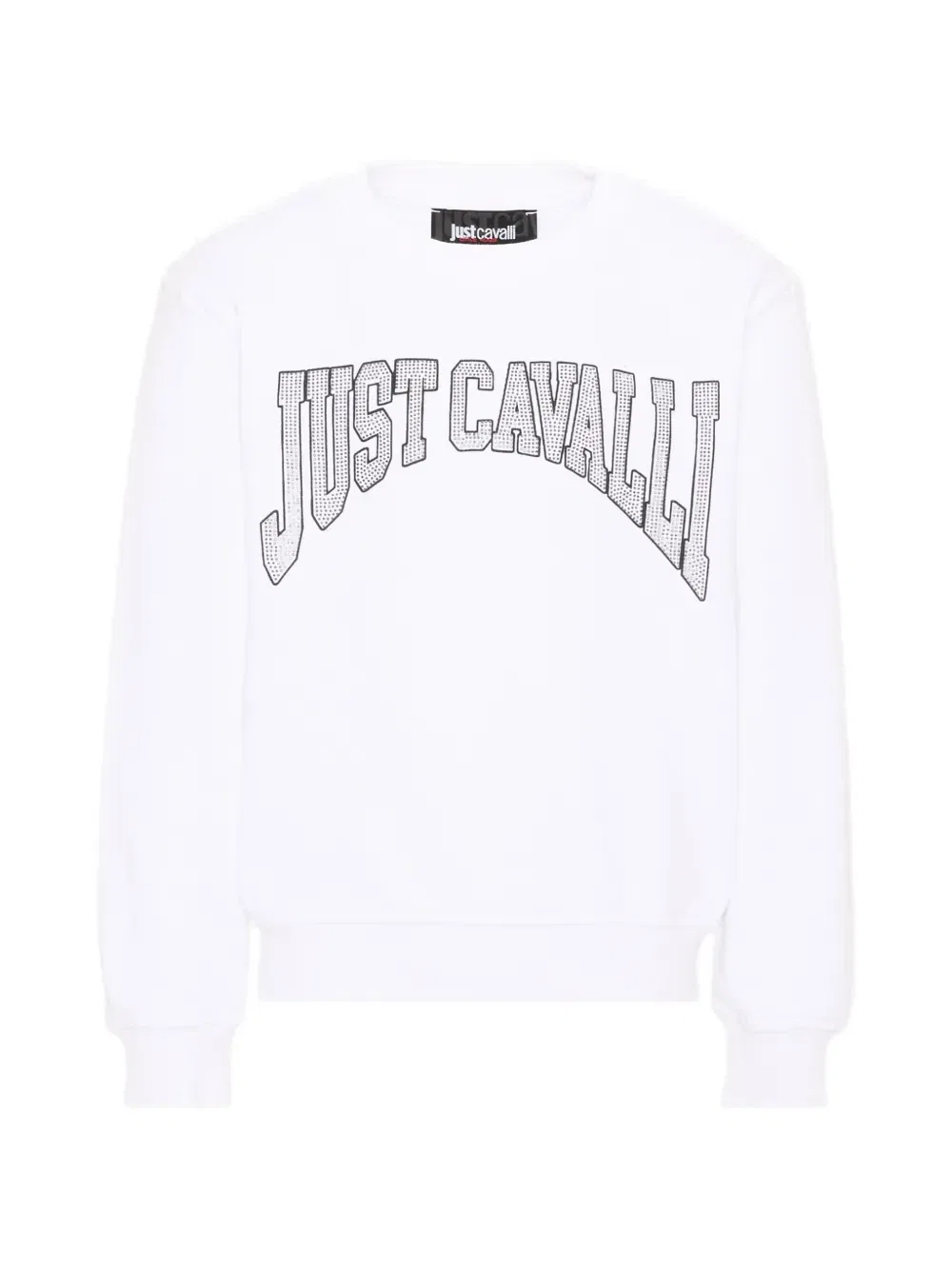 Толстовка со стразами-логотипом Just Cavalli Kids, белый