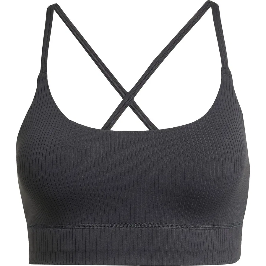 Спортивный бюстгальтер с длинным кроем All Me Light Support Rib Bra Performance JL5541 adidas, Черный — фото 3
