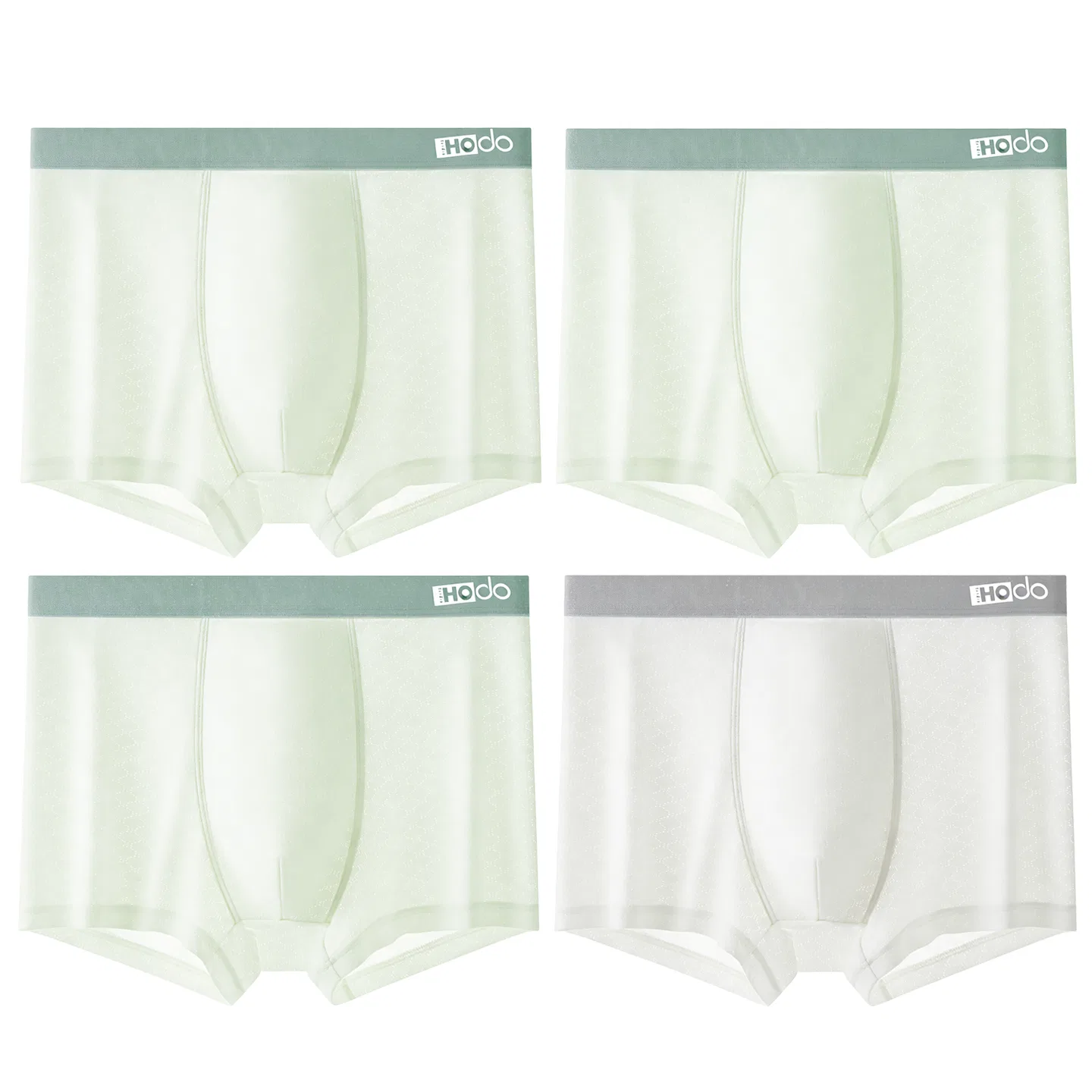 Детские трусы из льняного шелка с высокой эластичностью Red bean, Light Ice Green*3+Light Ice Gray