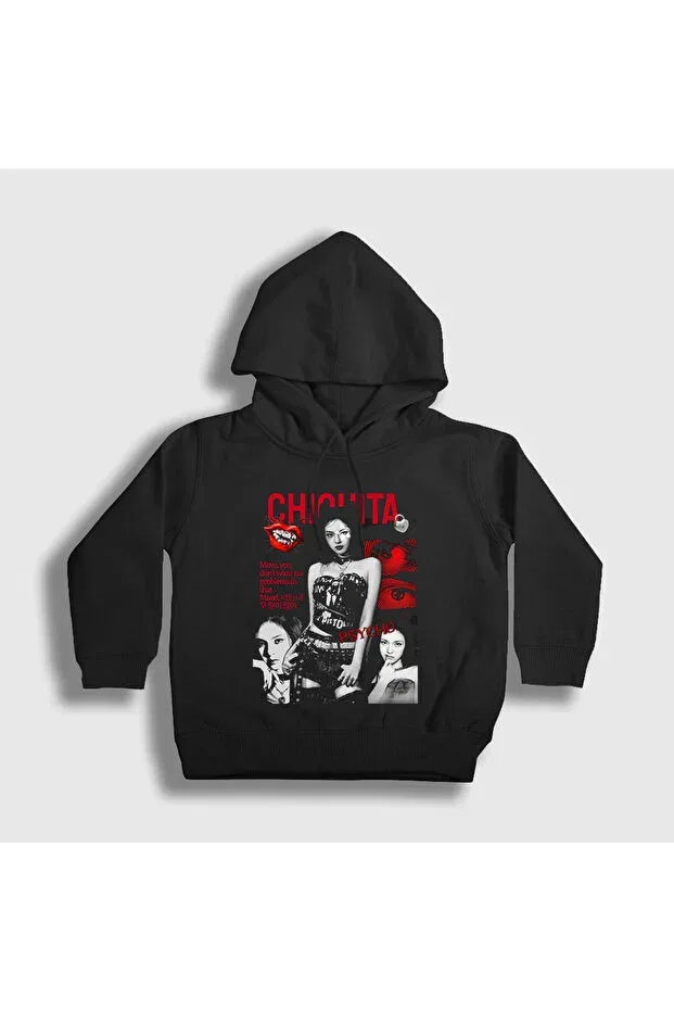 Детское худи с принтом Chiquita Babymonster Baby Monster Presmono, Black