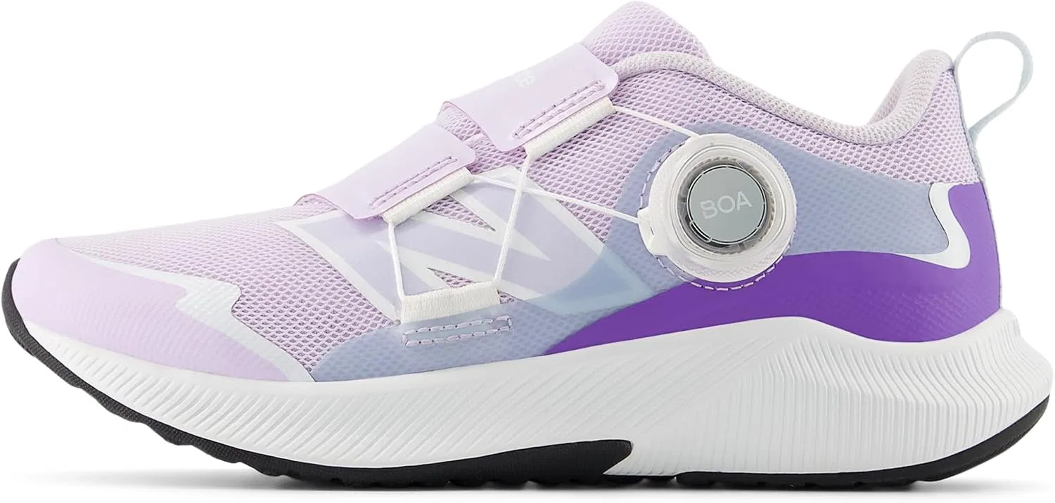 Детские кроссовки для девочек с технологией DynaSoft Reveal V4 Boa New Balance, Milk Violet/Frosted Glass/Violet Crush — фото 2