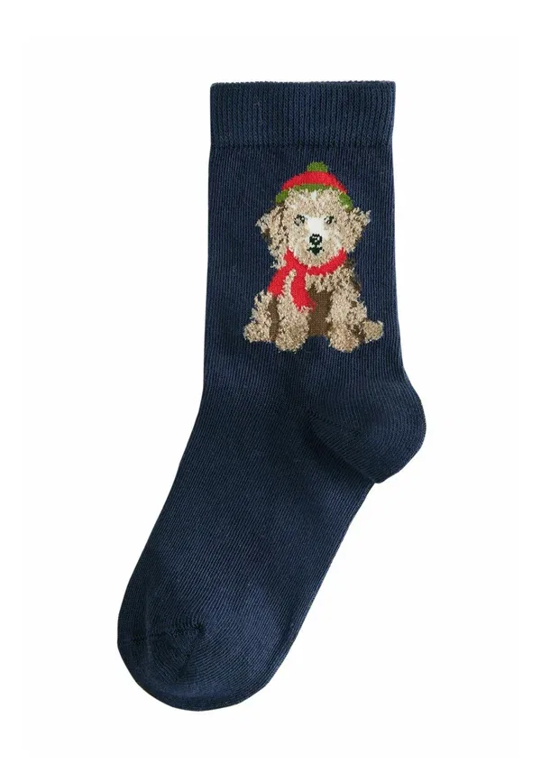 Комплект носки с животными Christmas 5 pack Next navy blue, red, красный/темно-синий — фото 2