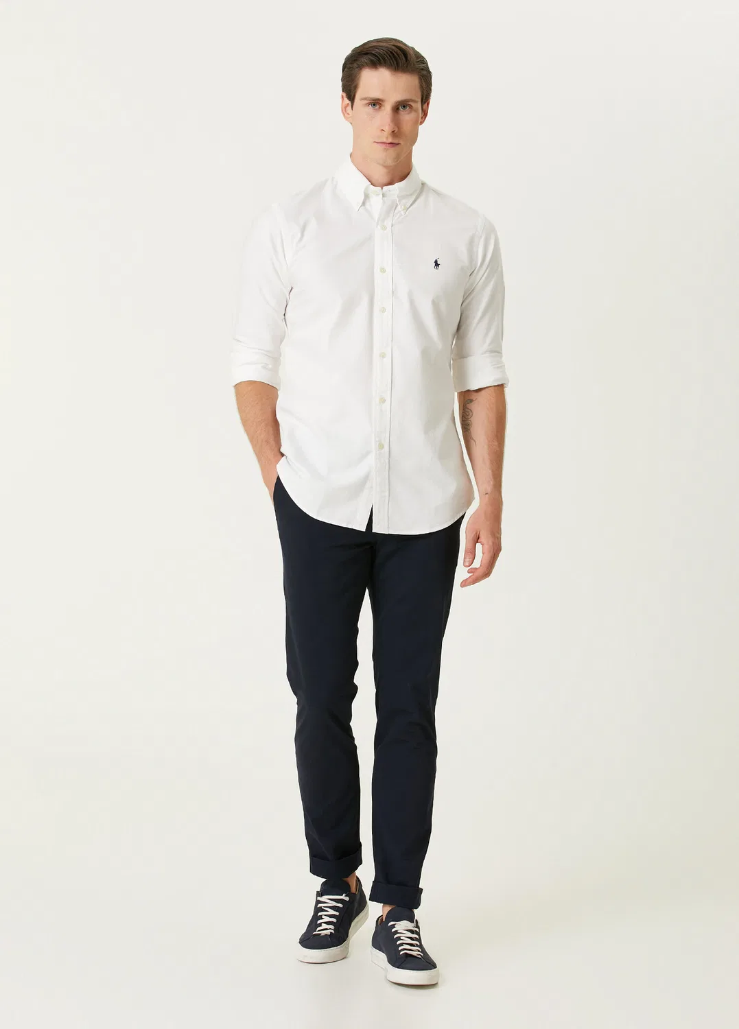 Рубашка Oxford Custom Fit Polo Ralph Lauren, белый — фото 2