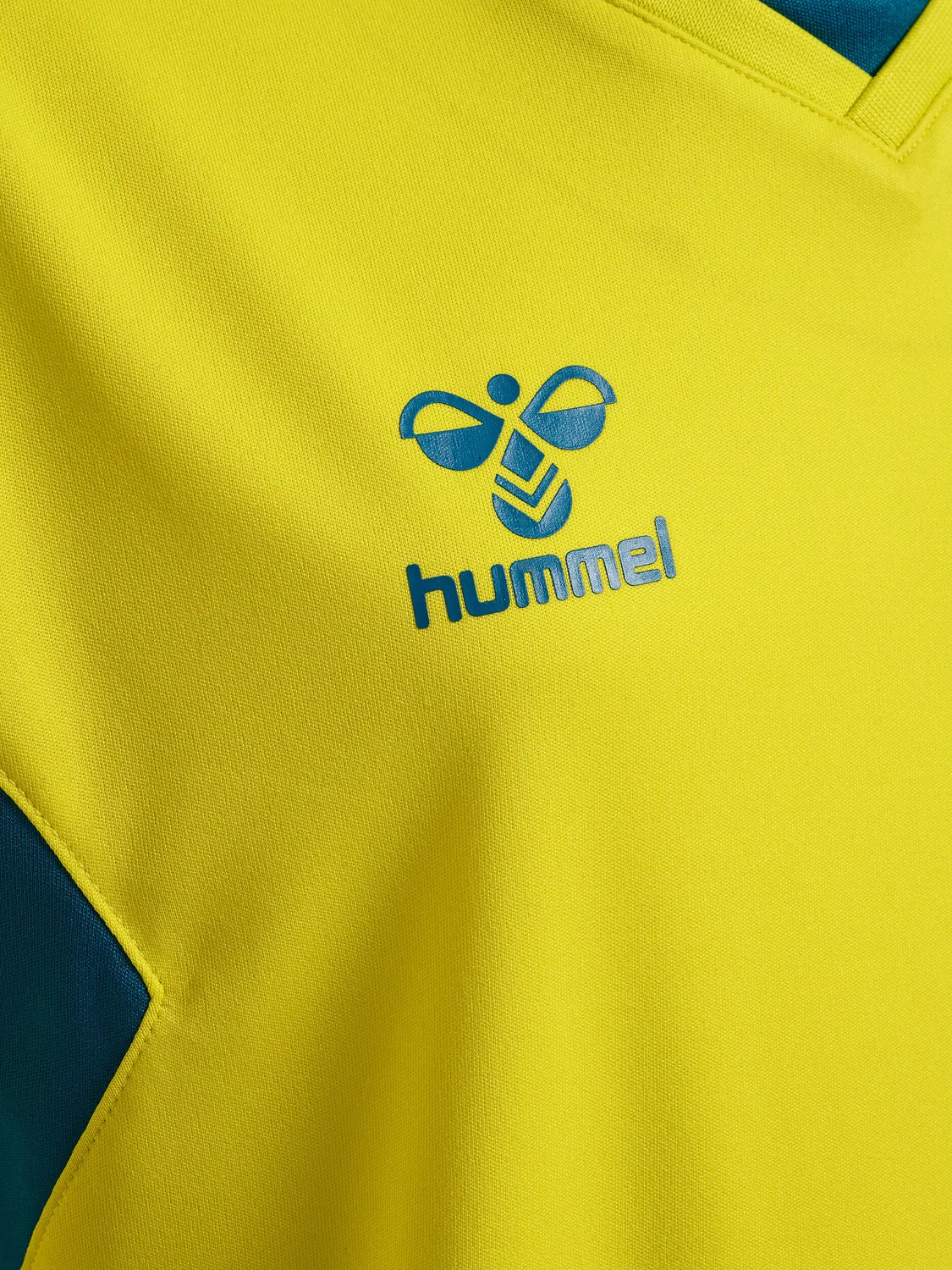 Детская футболка с коротким рукавом hmlAUTHENTIC PL Jersey S/S Kids Hummel, Sonnengelb Blau — фото 4
