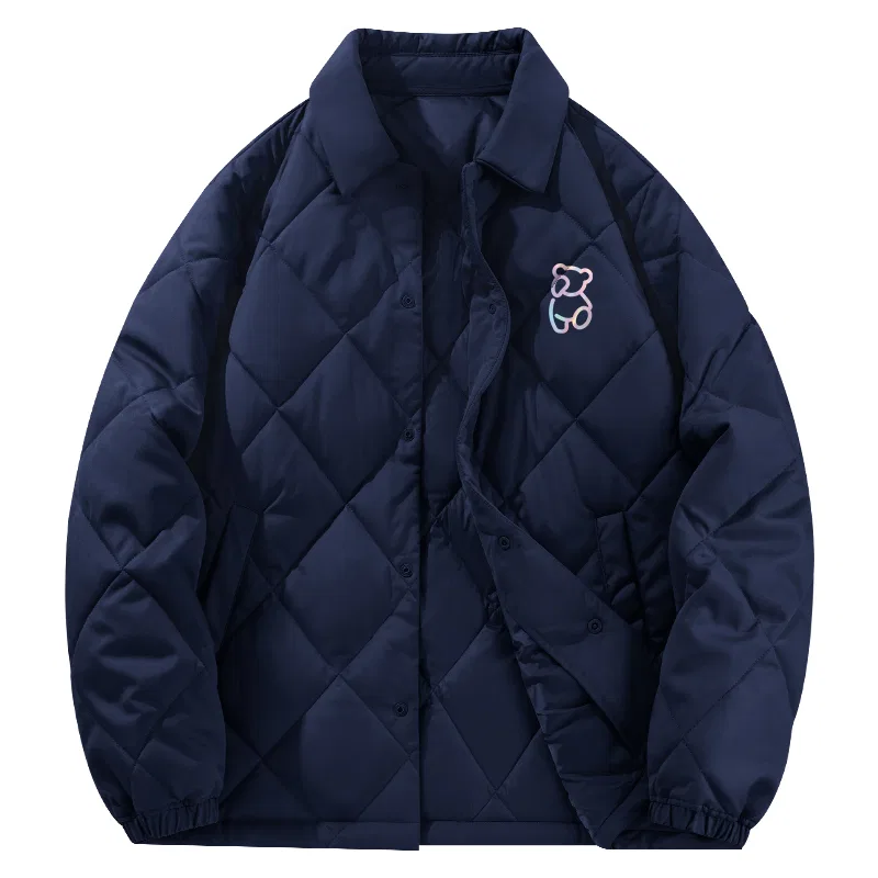 Детская пуховая куртка с принтом MINISO, Navy Blue