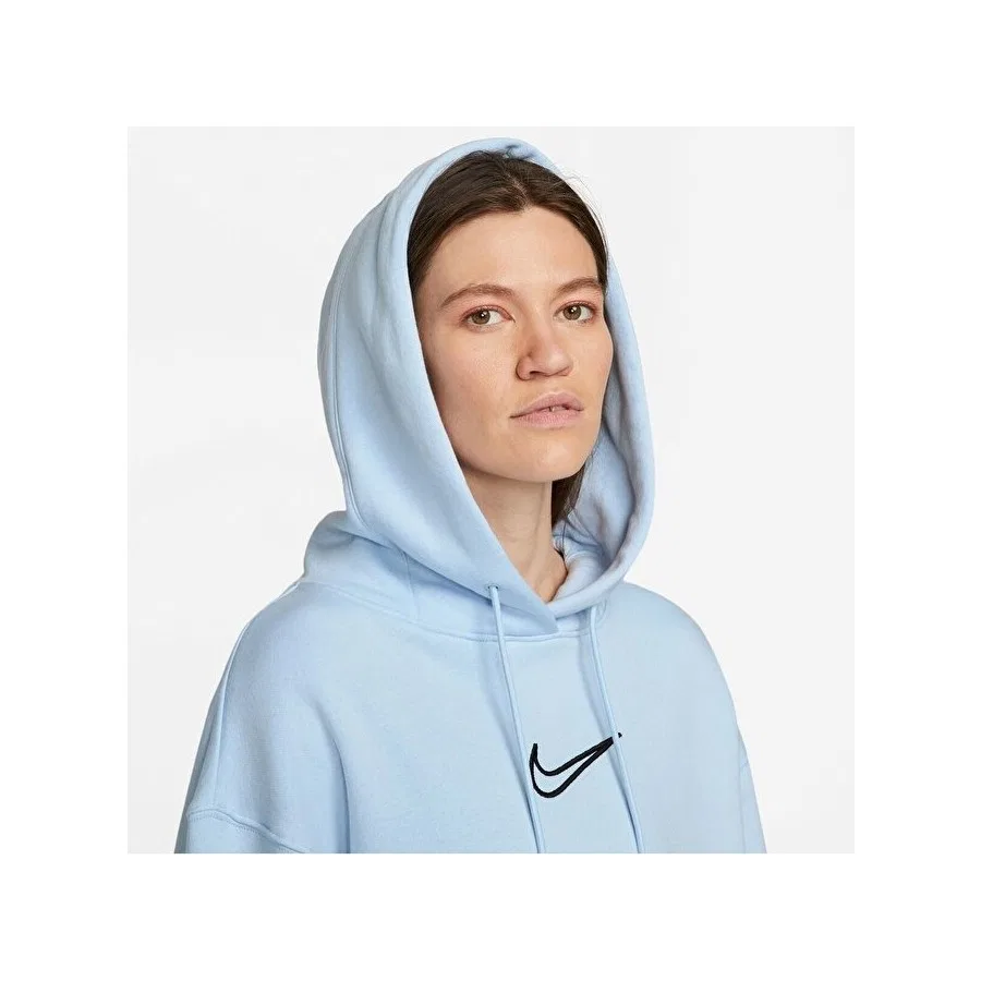 Худи Nike Midi Swoosh Phoenix Fleece, Синий — фото 2