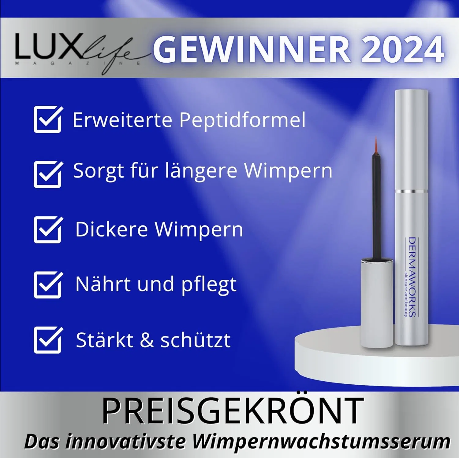 Сыворотка для ресниц Dermaworks SPECTACULASH XL, 8 мл — фото 3