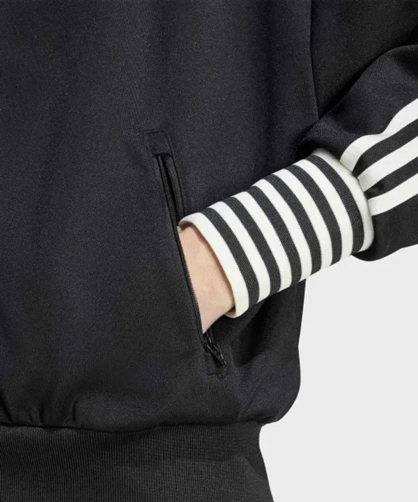 Тренировочная куртка Adidas Originals Vintage Beckenbauer Striped Rib, черный — фото 4