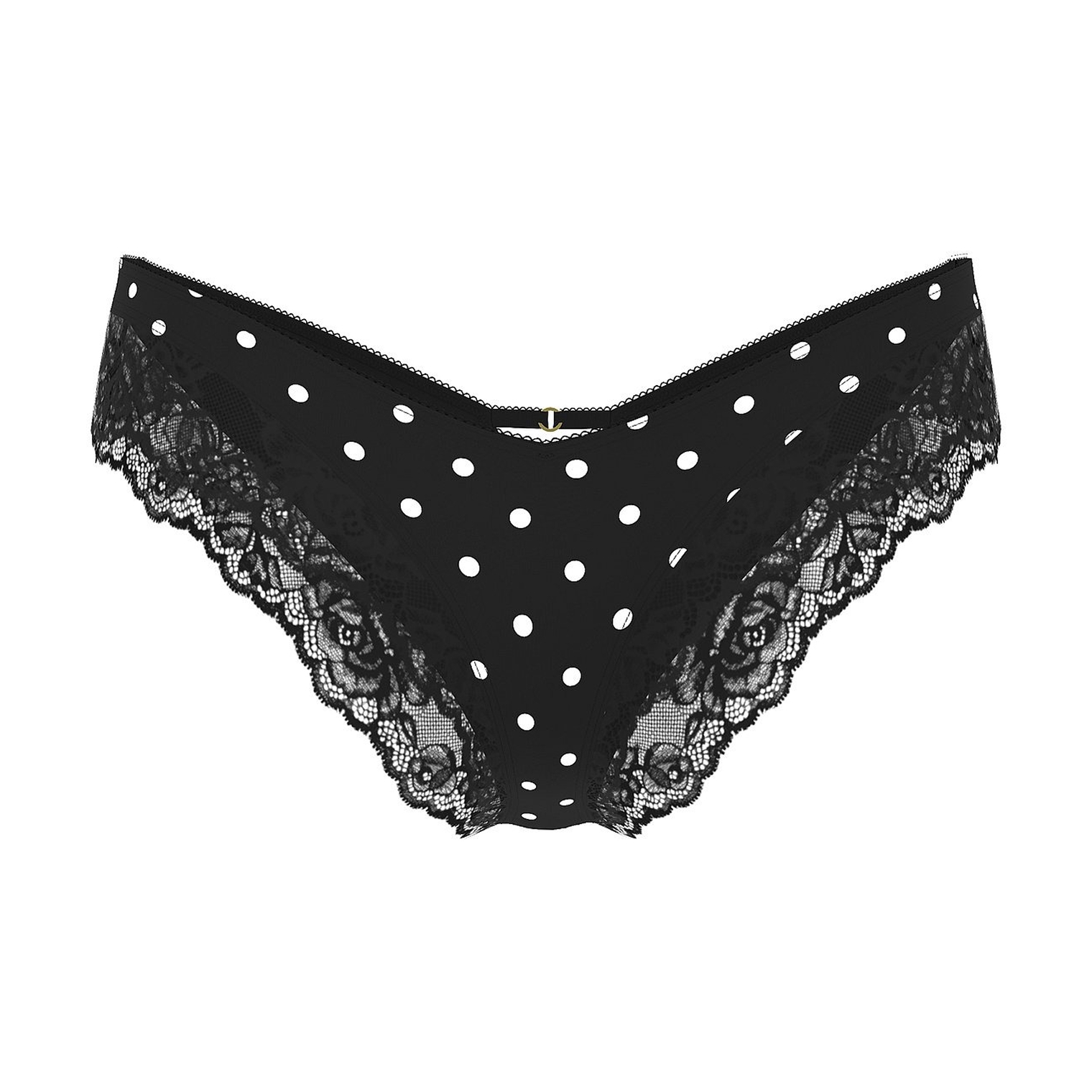 

Трусы Victoria's Secret Rose Lace-Trim High-Leg Cheeky, черный/белый