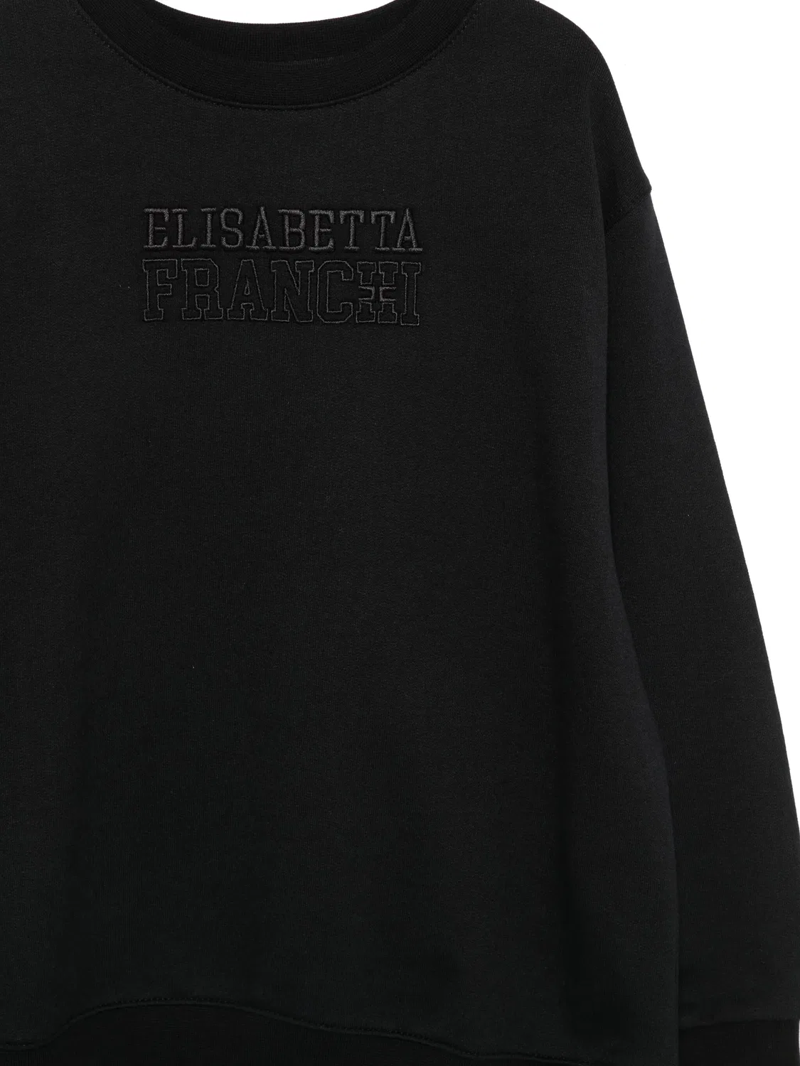 Толстовка с логотипом и вышивкой Elisabetta Franchi, черный — фото 2