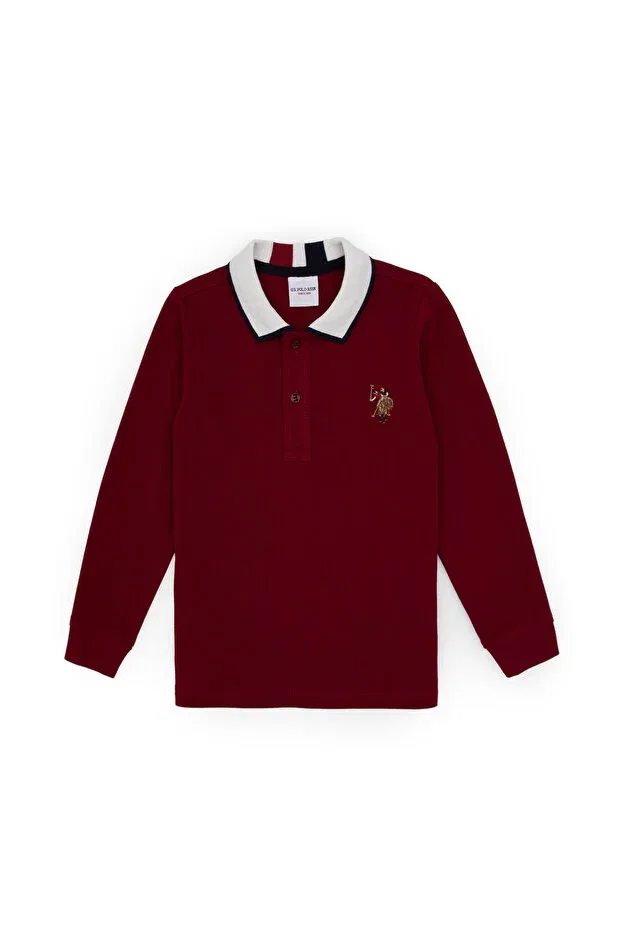 Детское худи для мальчиков с длинным рукавом U.S. Polo Assn., Burgundy