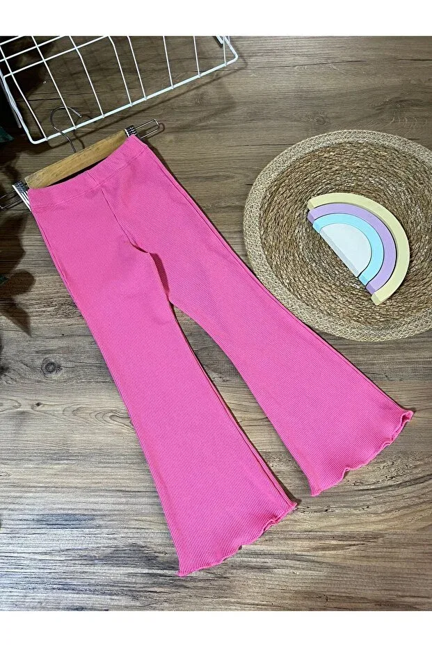 Детские леггинсы для девочек хлопковые с принтом Babyelisco, Candy Pink