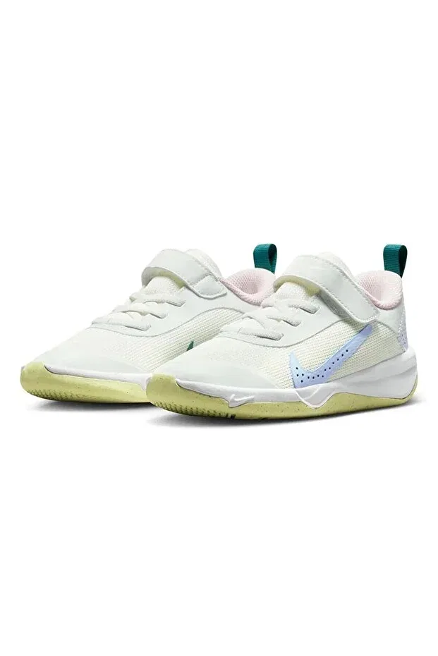 Детские кроссовки для девочек с липучкой Omni multi-court (ps) Nike, White — фото 4