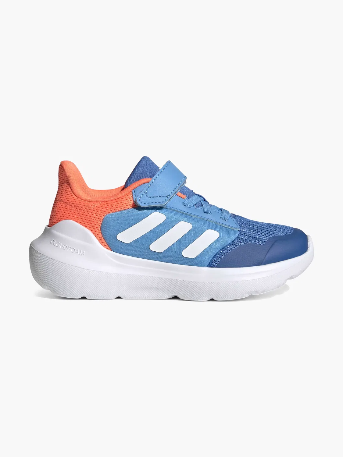 Детские кроссовки с эластичной шнуровкой и липучкой Adidas, синий
