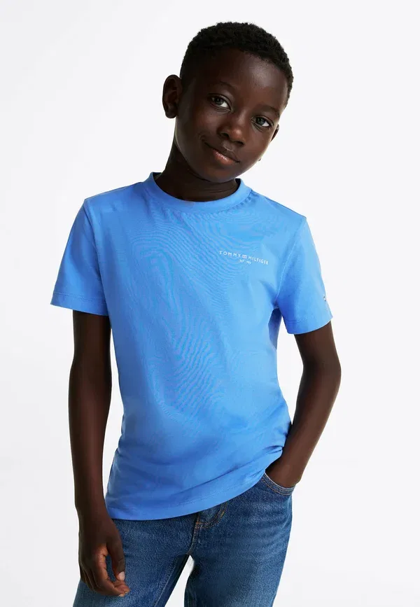 Футболка хлопковая Mini corp logo tee unisex Tommy Hilfiger Spell, синий — фото 2