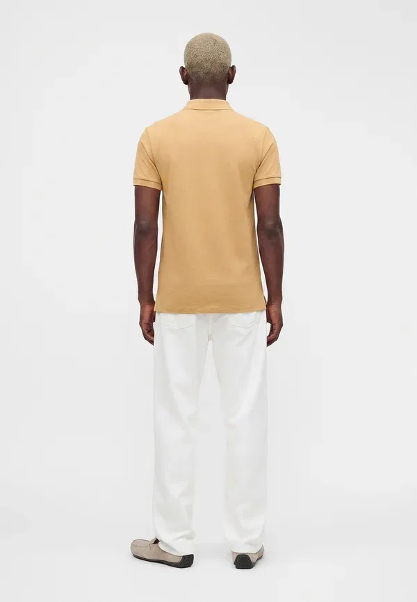 Поло хлопковое Slim fit polo shirt, Polo Ralph Lauren, Vintage Khaki, хаки — фото 3